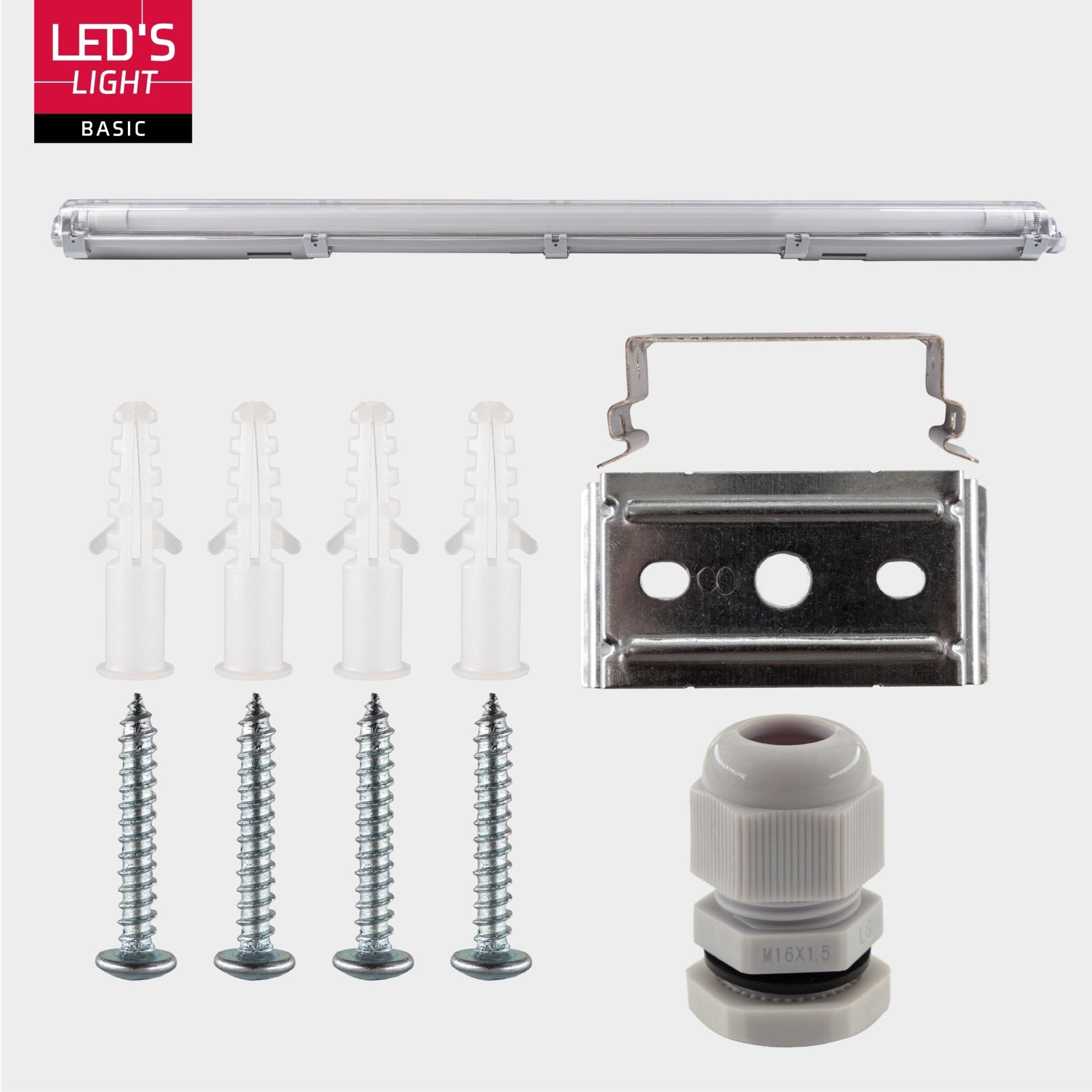 Proventa LED TL armaturen met lampen 120 cm - Koud wit licht 6500 K - Waterdicht - Voordeelverpakking - 8 stuks TL verlichting LED.nl
