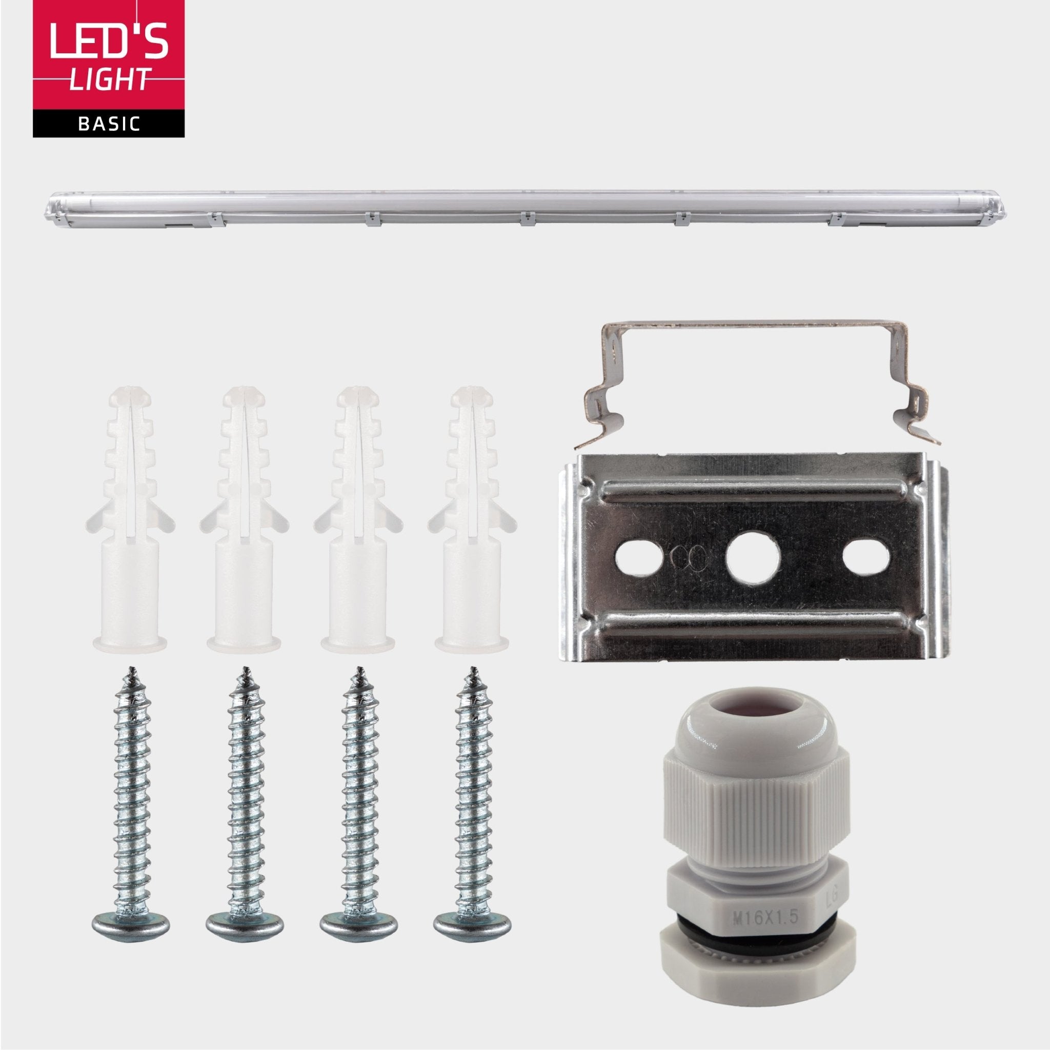 LED's Light LED TL armatuur met lamp 150 cm - Koud wit licht 6500 K - Waterdicht - Complete set TL verlichting LED.nl