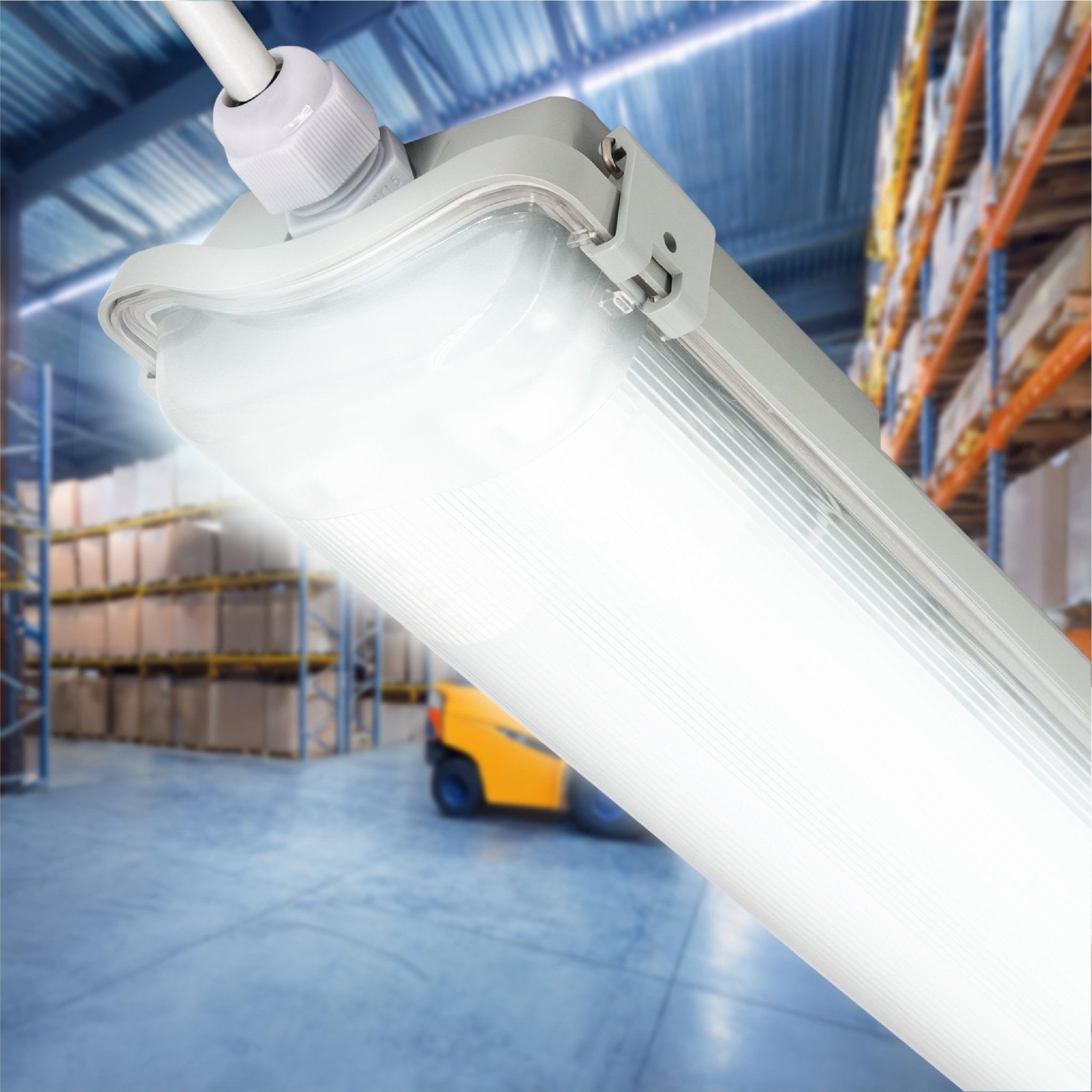Proventa LED TL dubbel armaturen met 16 lampen 120 cm - Koud wit licht 6500 K - Voordeelverpakking - 8 stuks TL verlichting LED.nl