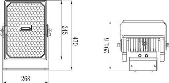 Ultra LED Schijnwerper 75000 lumen - voor bouwterreinen, sportvelden en stadion - 500W - IP66 Bouwlampen LED.nl