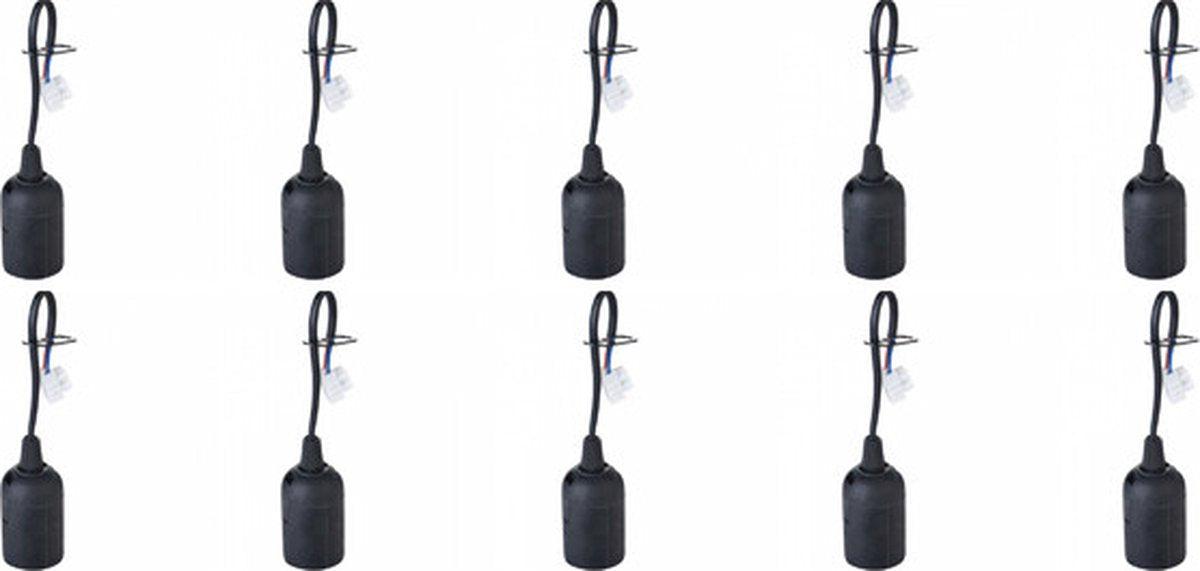 10 x Verhuisfitting E27 met kroonsteen - Set van 10 E27 lampfittingen max. 60W Verhuisfittingen LED.nl