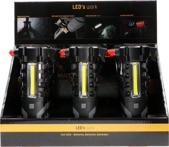 LED's Light 3-in-1 Noodverlichting - Ideaal voor in de auto - Oplaadbaar en draadloos - 2 lichtpunten - 300 Lumen Noodverlichting LED.nl
