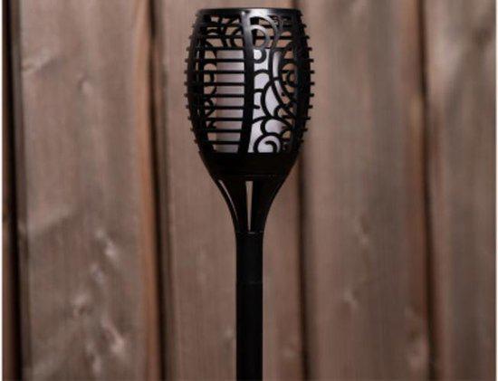 3in1 Solar Tuinlamp Fakkel met sensor - Priklamp, Wandlamp en tafellamp in 1 - 41 cm Buitenlampen LED.nl