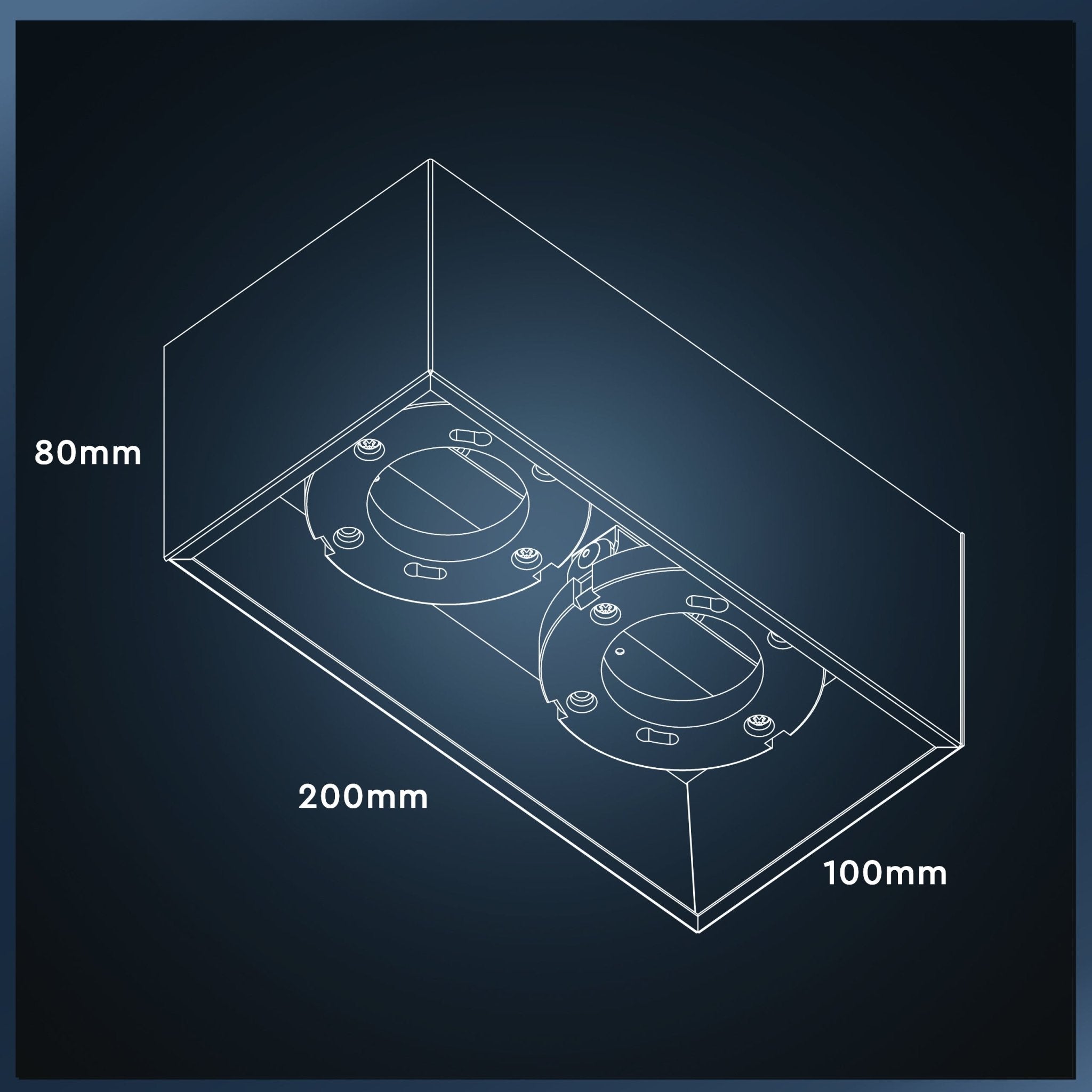 LED's Light Cube LED Plafondlamp - 2 lichtpunten - Draaibaar licht - Staal - 20 x 8 cm - Wit Plafondlampen LED.nl