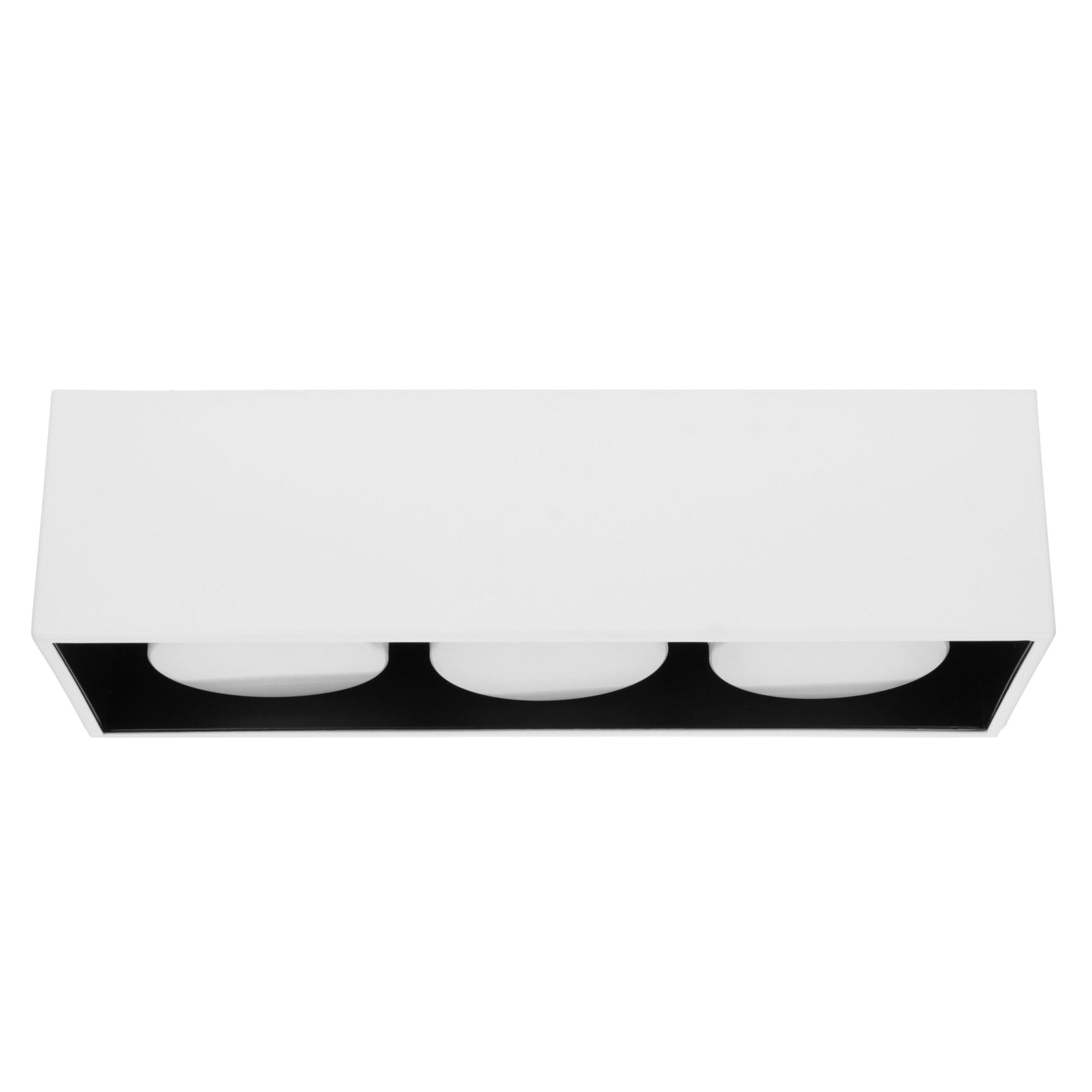 LED's Light Cube LED Plafondlamp - 3 lichtpunten - Draaibaar licht - Staal - 30 x 8 cm - Wit Plafondlampen LED.nl