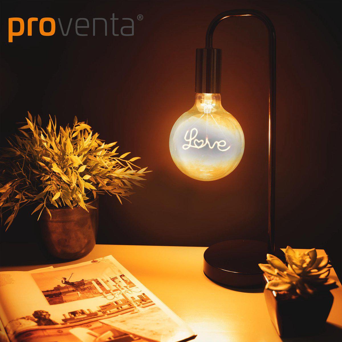 DecoDim Mega LED Lamp met tekst E27 - Love - Dimbaar extra warm wit - Globe Dimbare lampen LED.nl