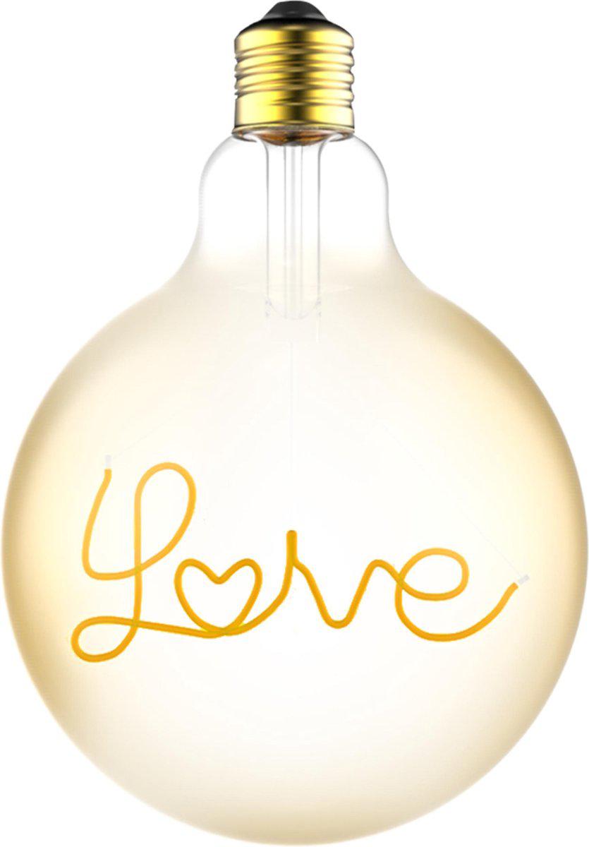 DecoDim Mega LED-Lampe mit Text E27 – Love – Dimmbar extra warmweiß – Globe - lidstore.shop