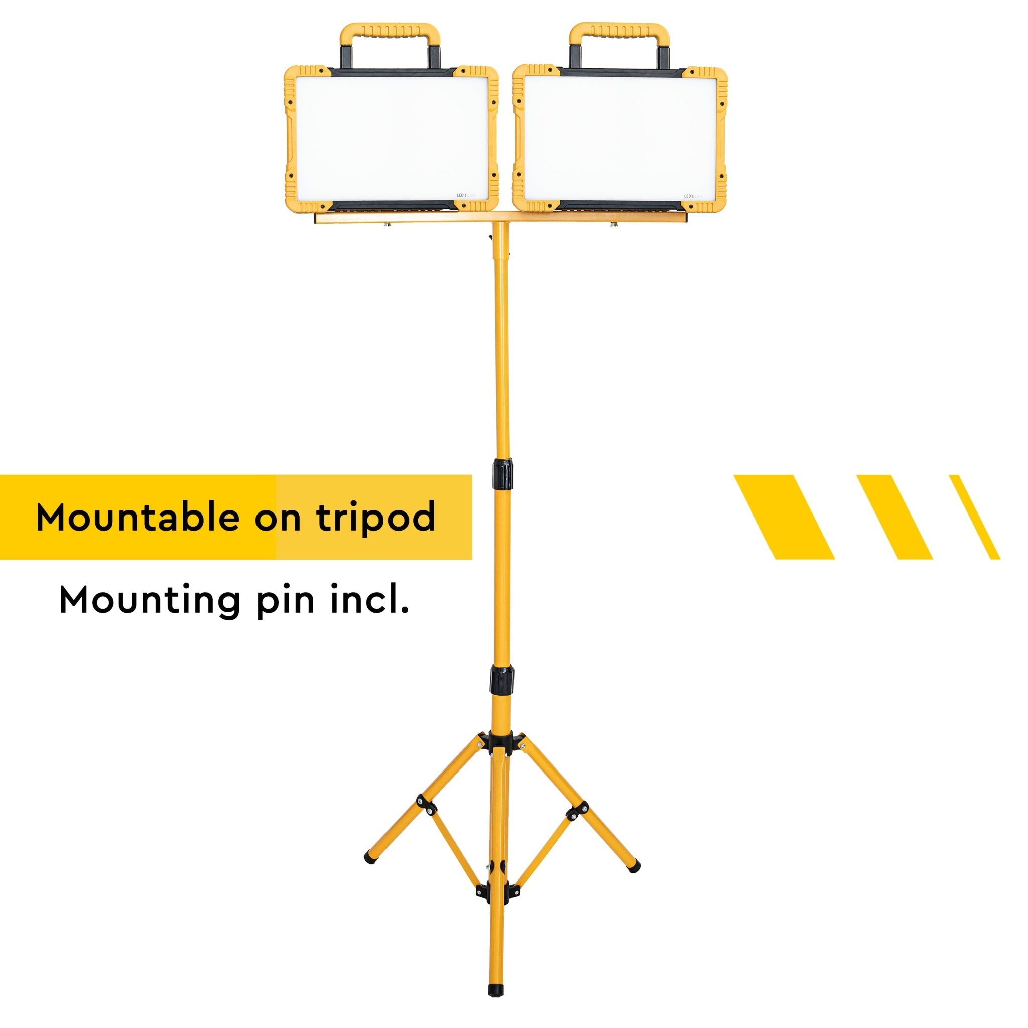 LED's Work Draadloze LED Bouwlamp 5200 - Werkt op accu's van Makita, Bosch, Dewalt, Milwaukee, Metabo – IP54 Bouwlampen LED.nl