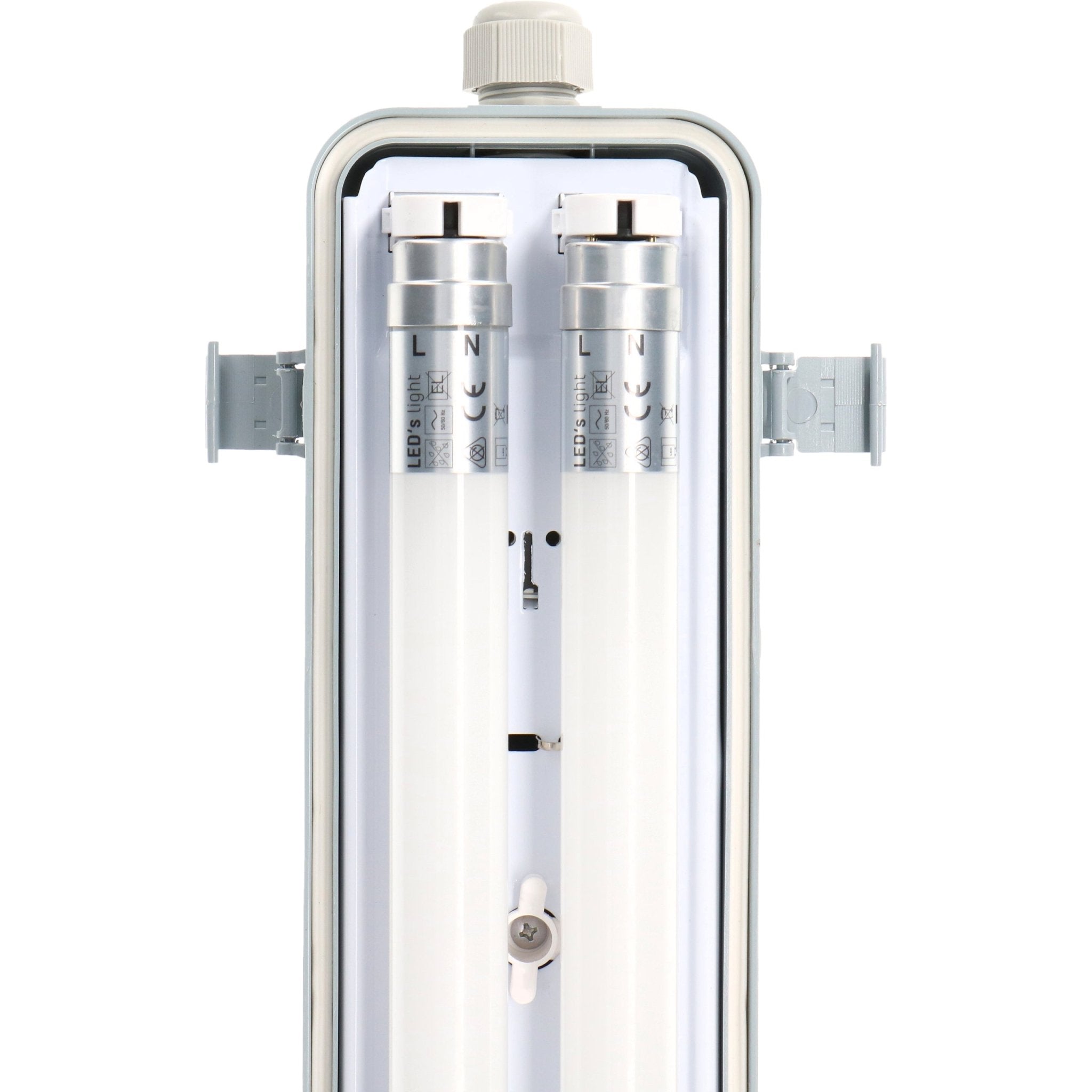 LED's Light Dubbele LED TL lamp 60 cm - compleet met LED buizen - Binnen en buiten - 2200 lm - 2x6W - 4000K - 185lm/w - Energielabel B TL verlichting LED.nl
