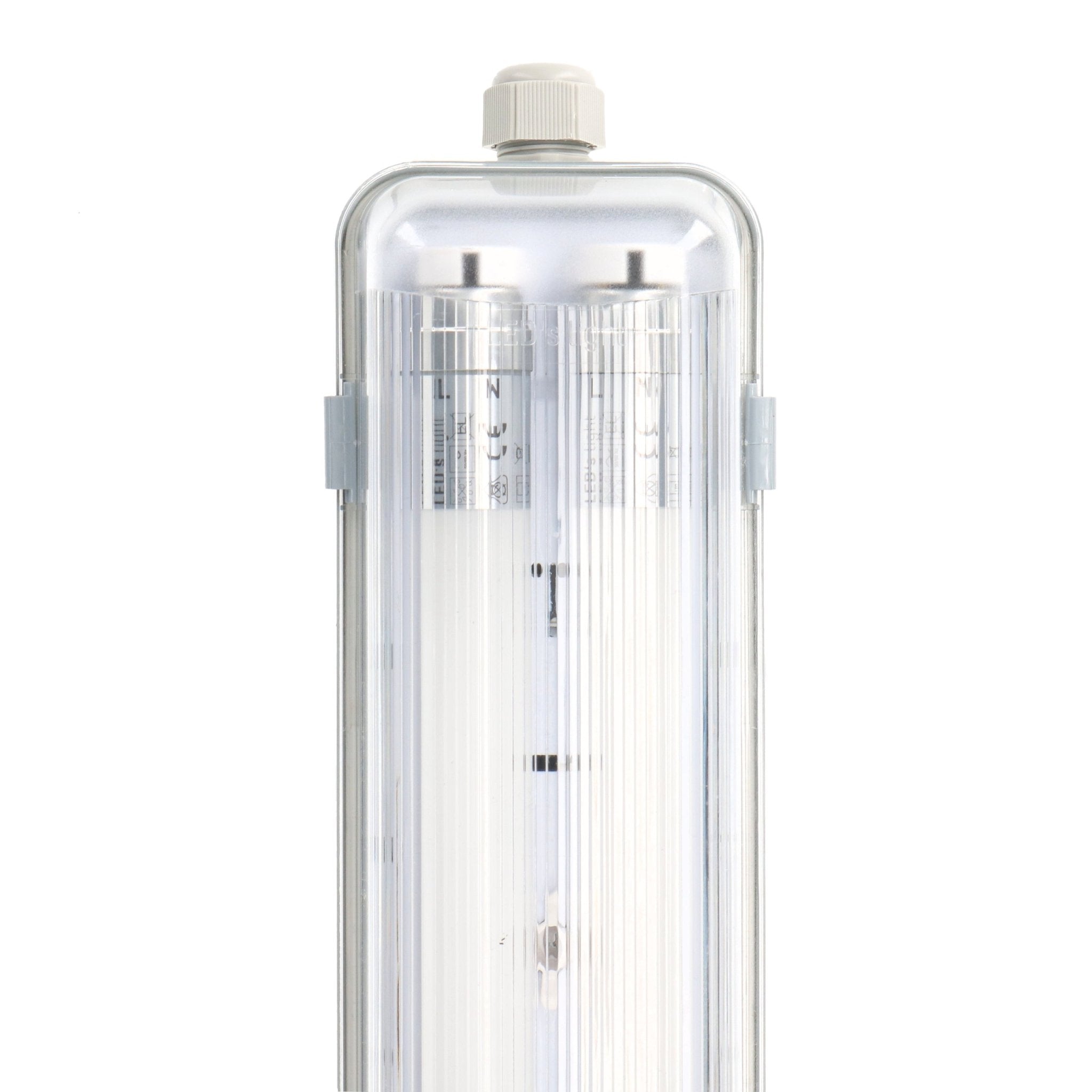 LED's Light Dubbele LED TL lamp 60 cm - compleet met LED buizen - Binnen en buiten - 2200 lm - 2x6W - 4000K - 185lm/w - Energielabel B TL verlichting LED.nl