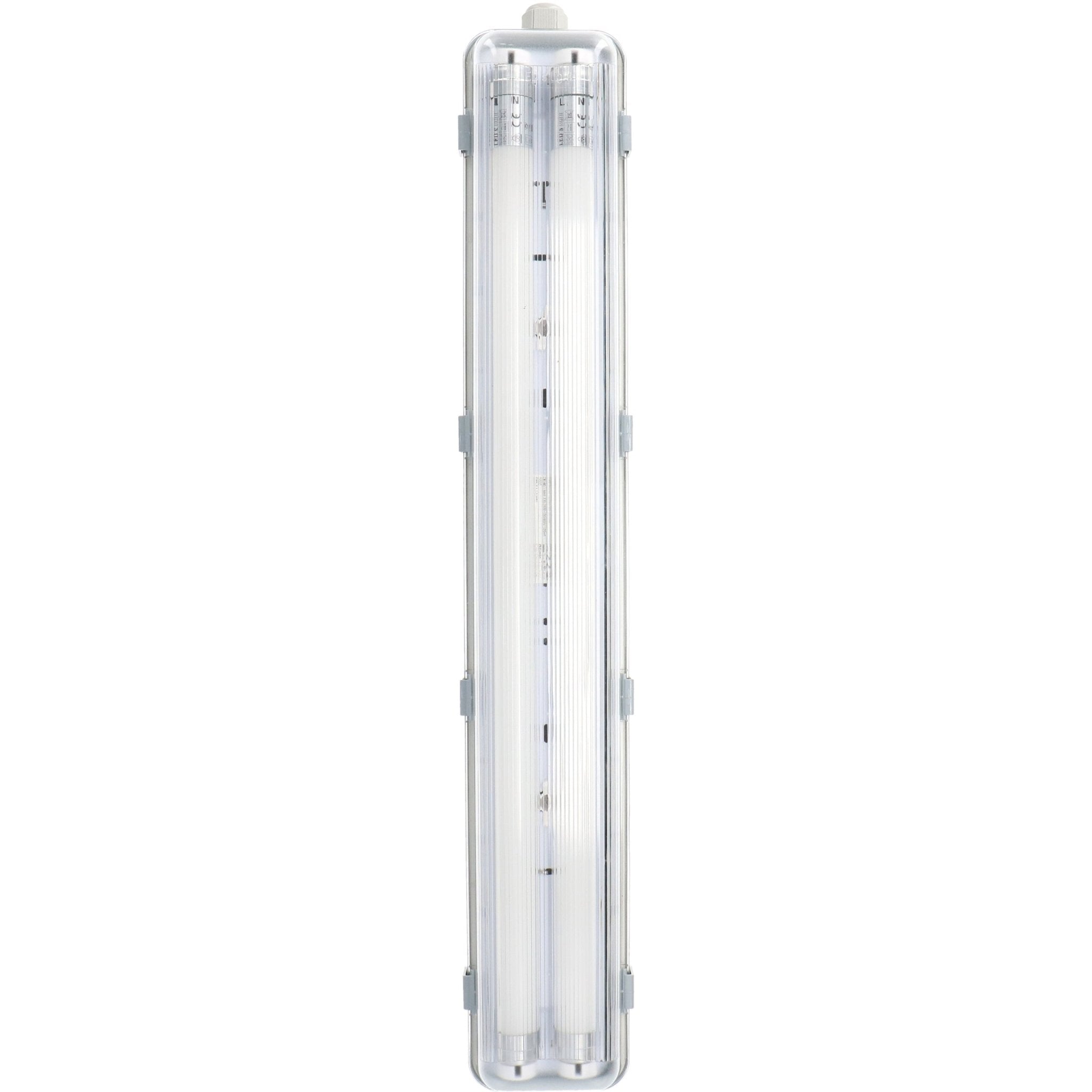 LED's Light Dubbele LED TL lamp 60 cm - compleet met LED buizen - Binnen en buiten - 2200 lm - 2x6W - 4000K - 185lm/w - Energielabel B TL verlichting LED.nl