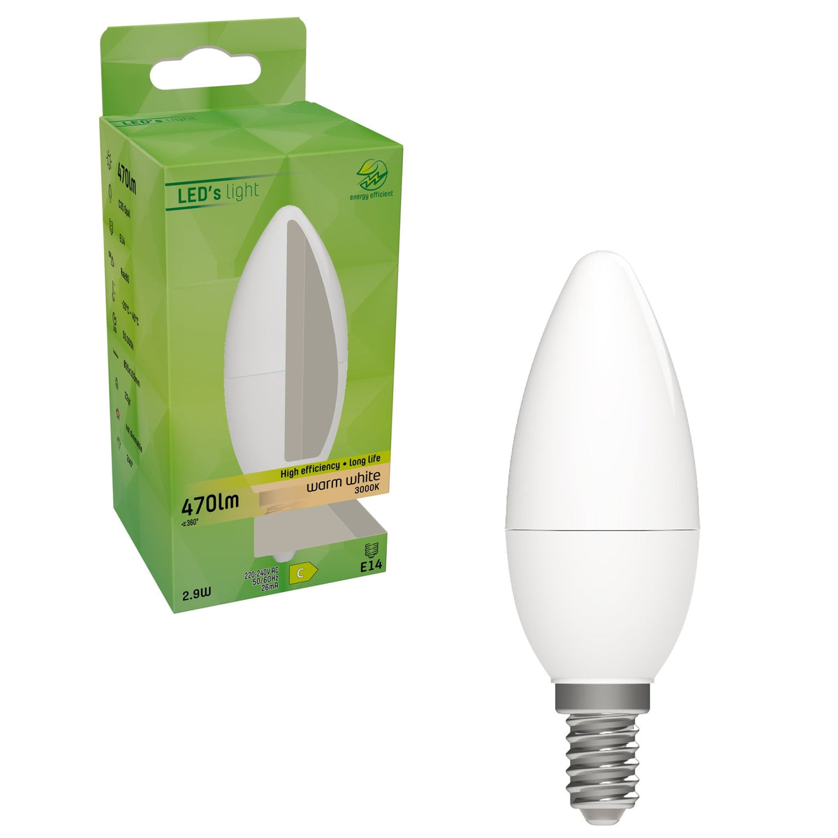 Elite LED Lamp with E14 fitting - Lasts up to 25 years - 2W replaces 40W - 470 lm - Warm white - LED.nl