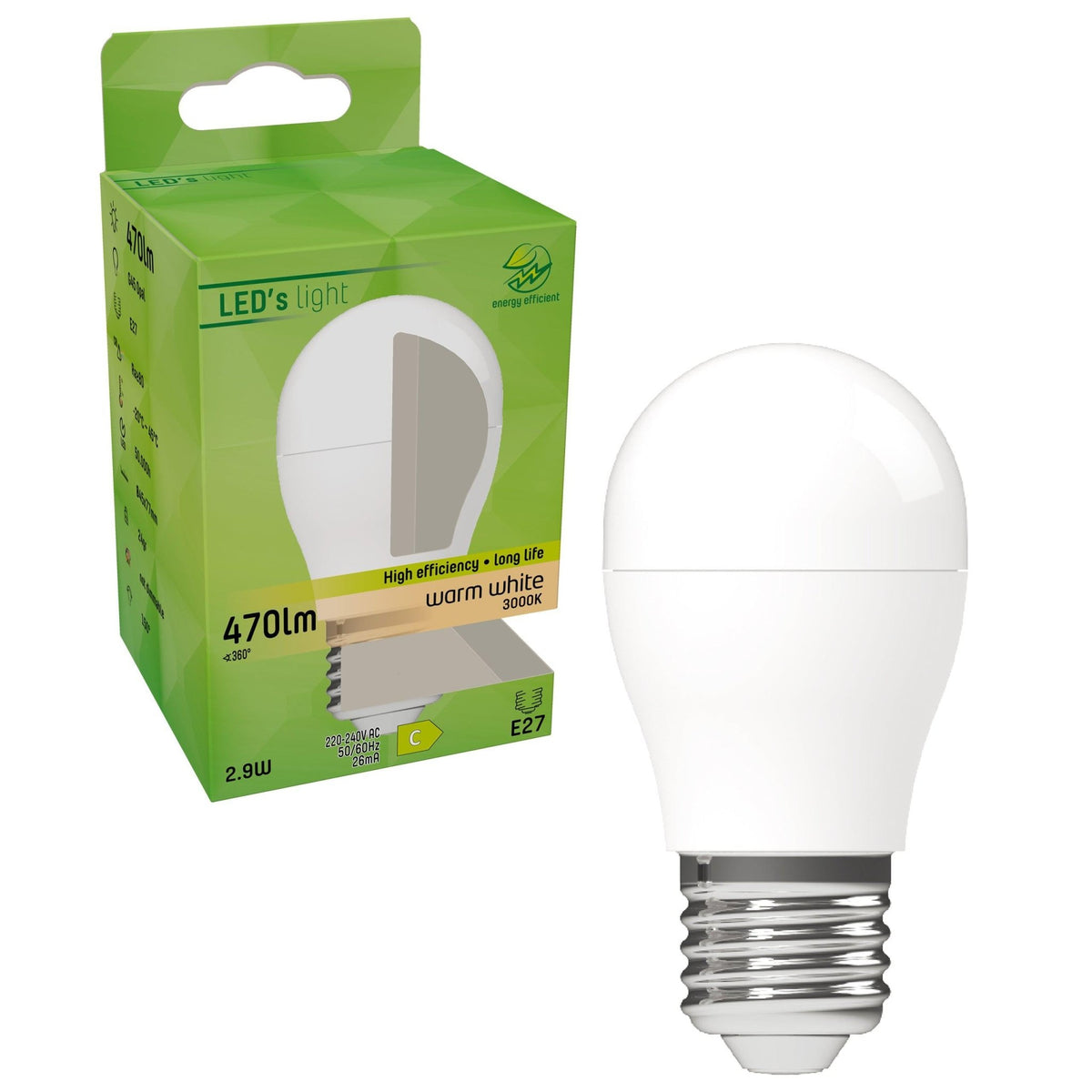 Elite LED-Kugellampe E27 matt – hält bis zu 25 Jahre – warmweiß – 2,9 W ersetzt 40 W - lidstore.shop