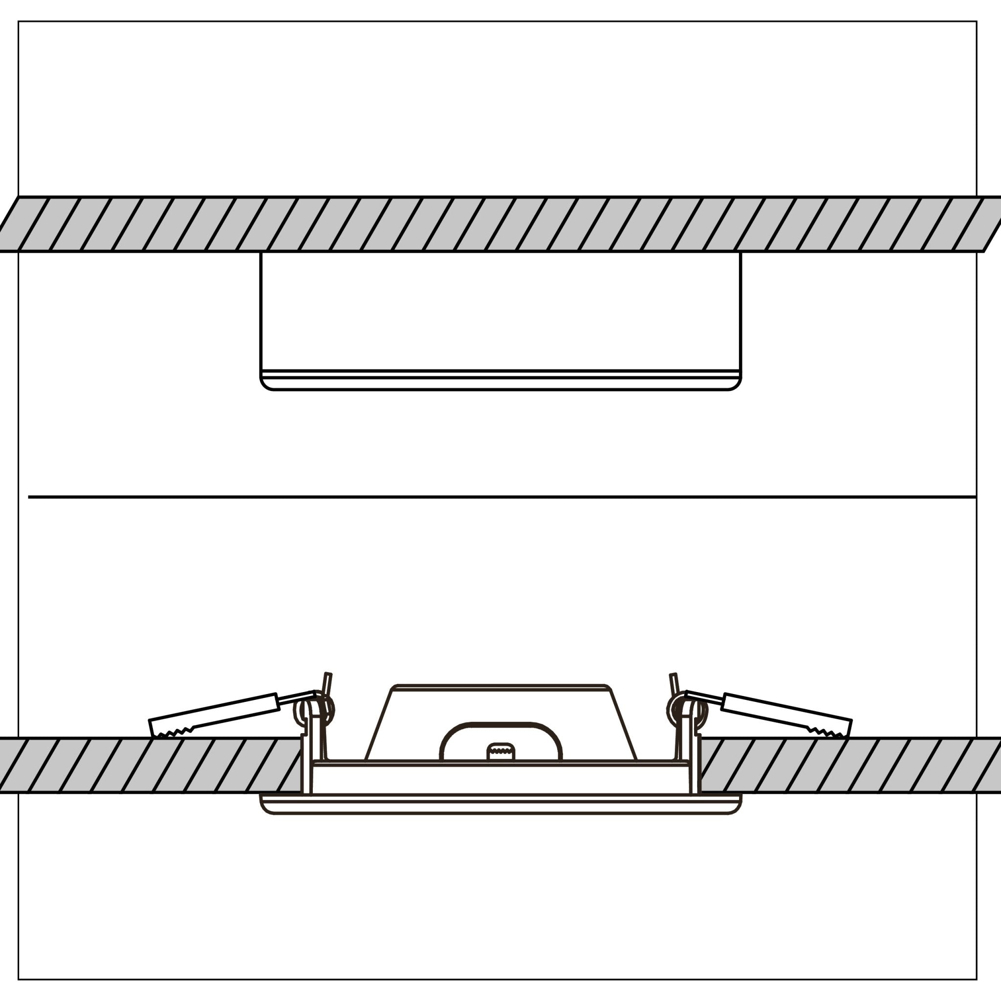 LED's Light LED Inbouwspot opbouwspot vierkant 15 cm - CCT - Dimbaar - Inbouw en opbouw - 1200 lm - Zaagmaat 147×147mm – Wit Plafondlampen LED.nl