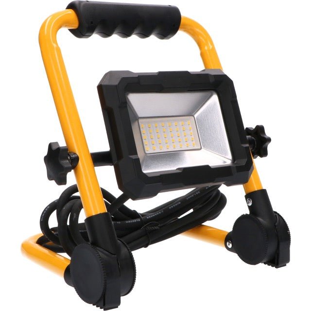 LED's Work Bouwlamp 3300 - Inklapbaar & Kantelbaar - 3 meter snoer - IP65 - 30W Bouwlampen LED.nl