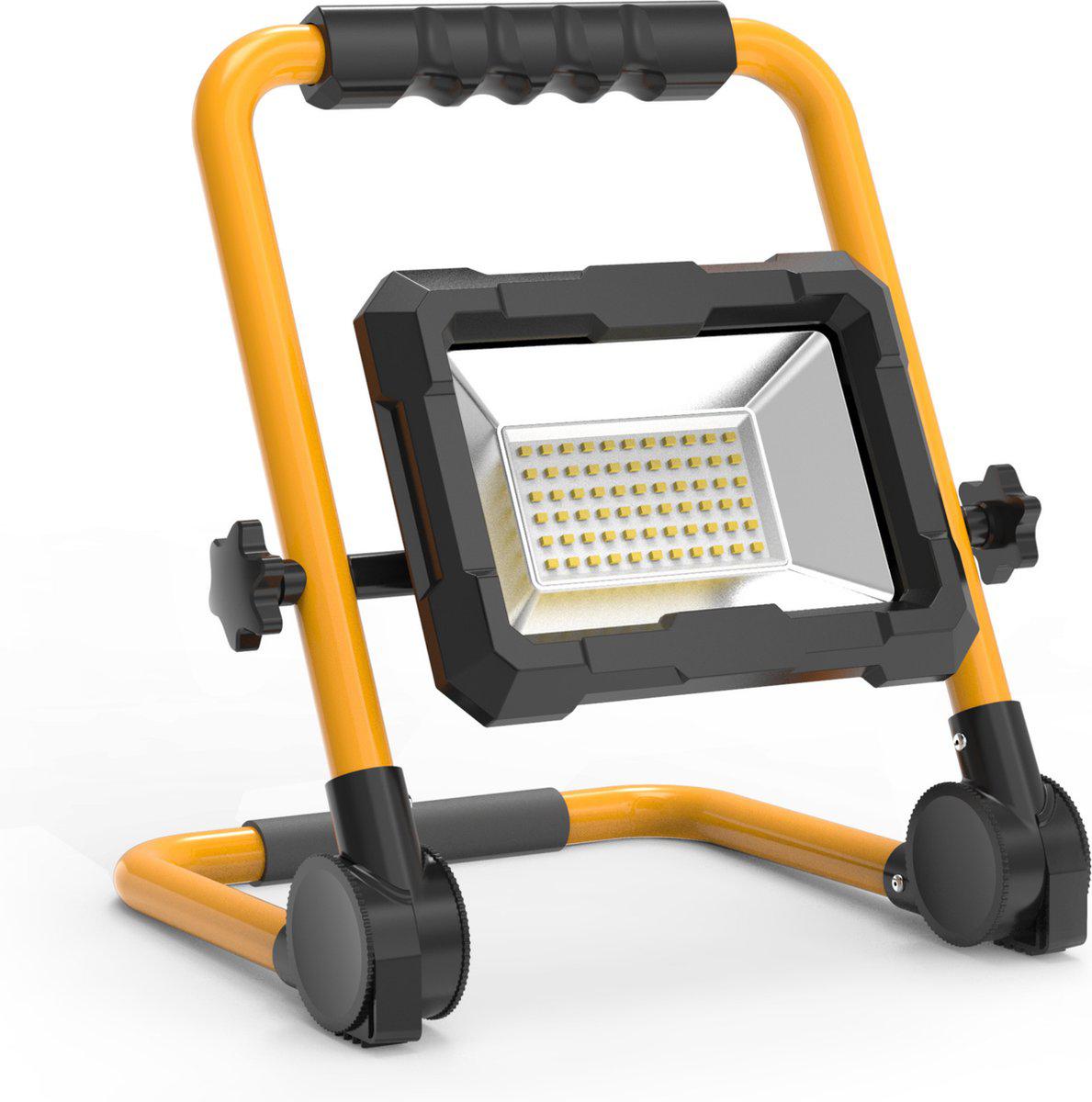 LED's Work Bouwlamp 5500 - Inklapbaar & Kantelbaar - 3 meter snoer - IP65 - 30W Bouwlampen LED.nl