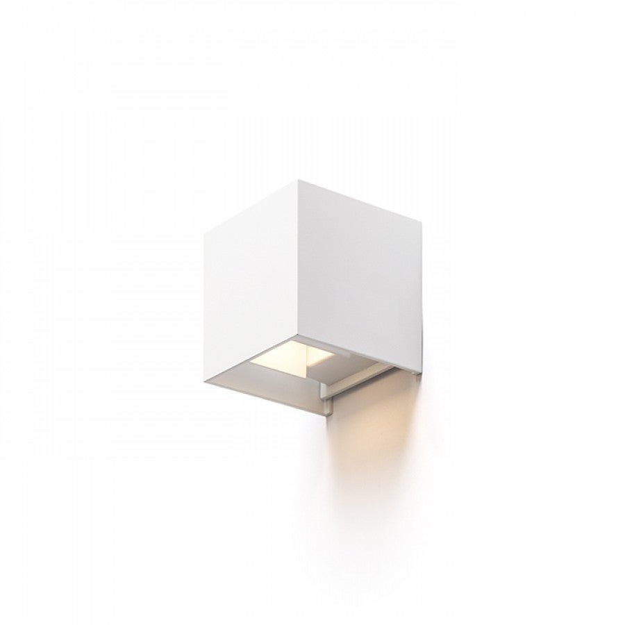 LED's Light Kubus LED Wandlamp voor buiten - Omhoog&Omlaag licht - IP65 - Wit Wandlampen LED.nl