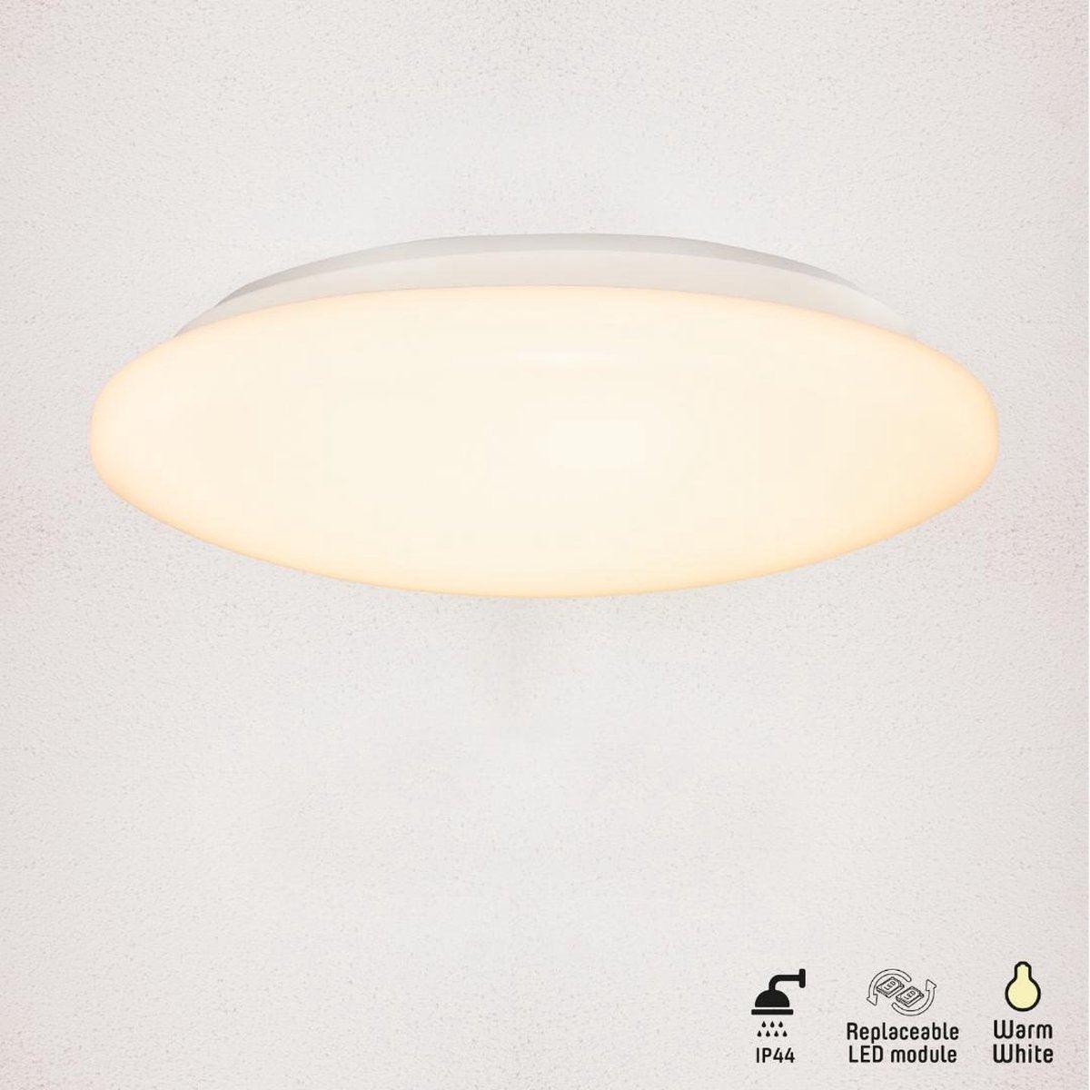 LED's Light Universele Plafondlamp 1500 - Geschikt voor badkamer IP44 - Warm wit (3000K) - 30 cm Plafondlampen LED.nl