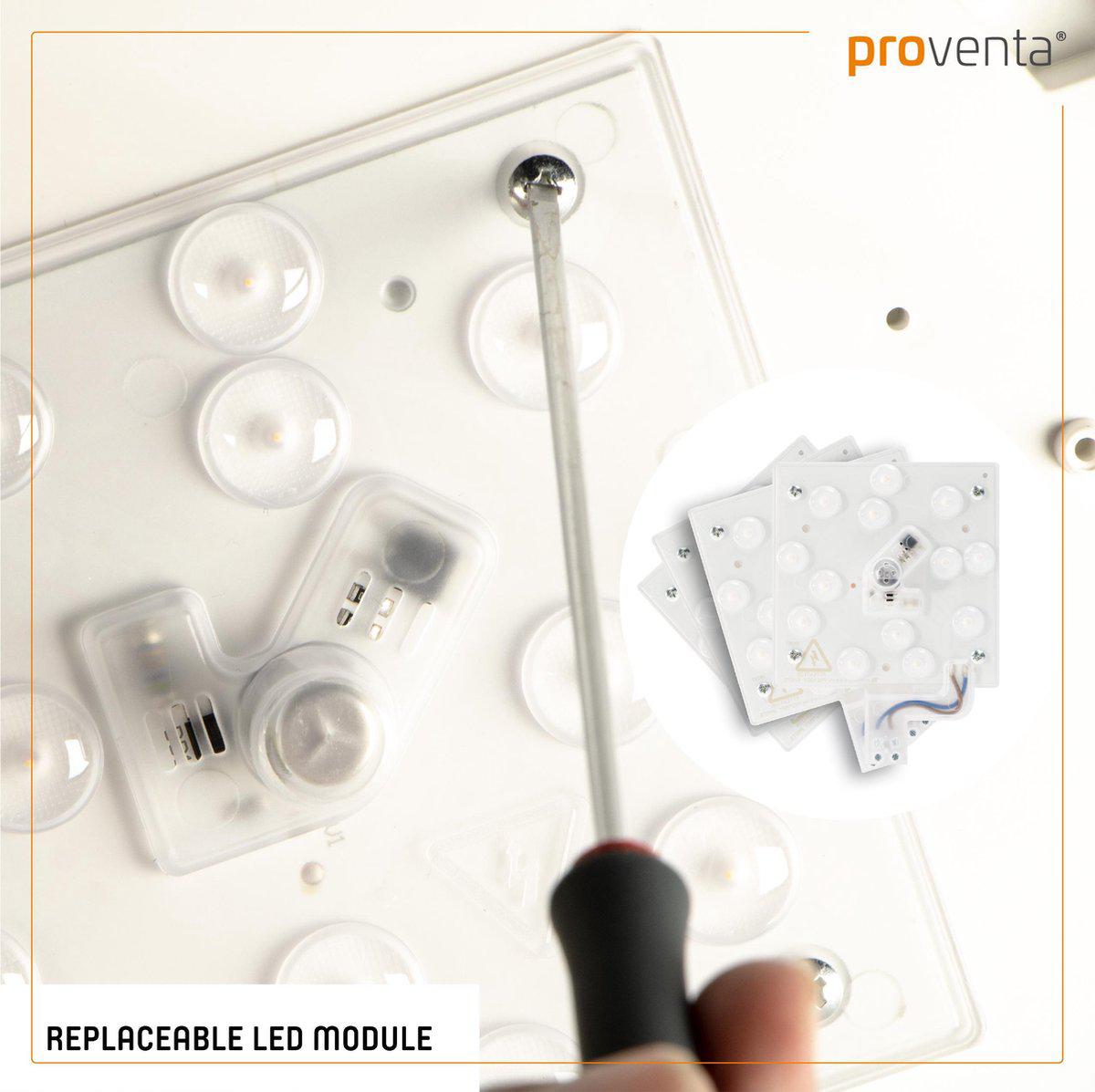 LED's Light Universele Plafondlamp 1600 - Geschikt voor badkamer IP44 - Warm wit (3000K) - 37 cm Plafondlampen LED.nl
