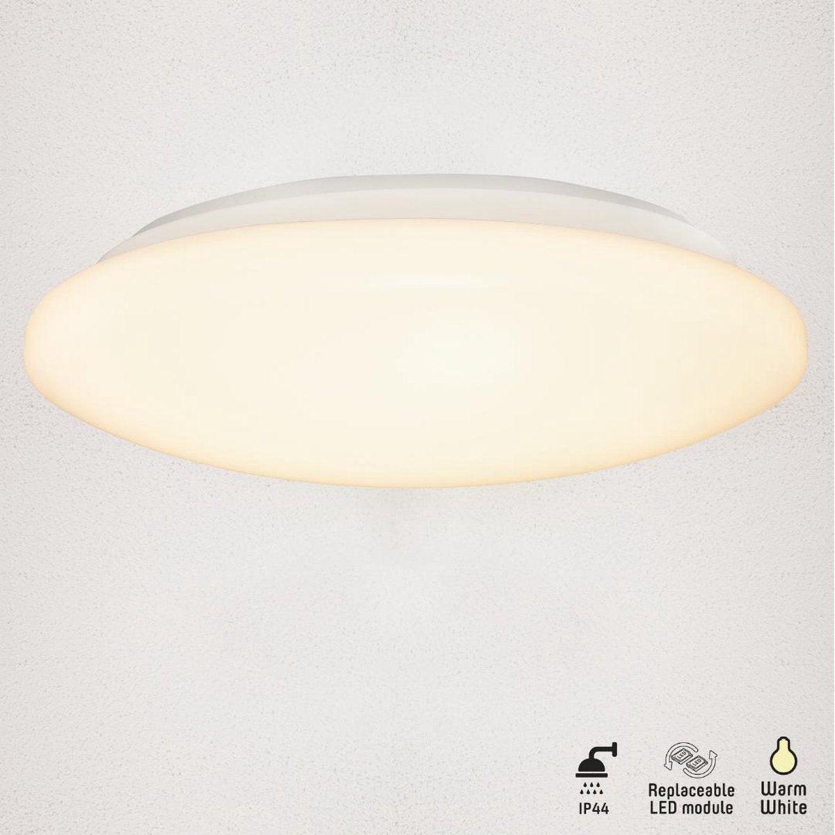 LED's Light Universele Plafondlamp 1600 - Geschikt voor badkamer IP44 - Warm wit (3000K) - 37 cm Plafondlampen LED.nl