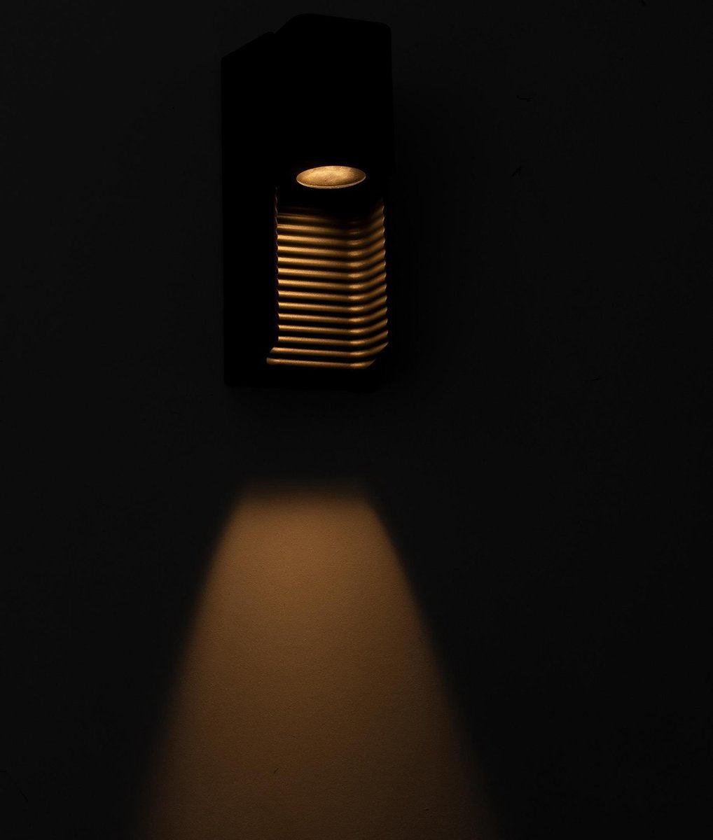 2 pack - LED Muurlamp buiten met GU10 fitting - Strepen - Rimini - IP44 - Antraciet Wandlampen LED.nl