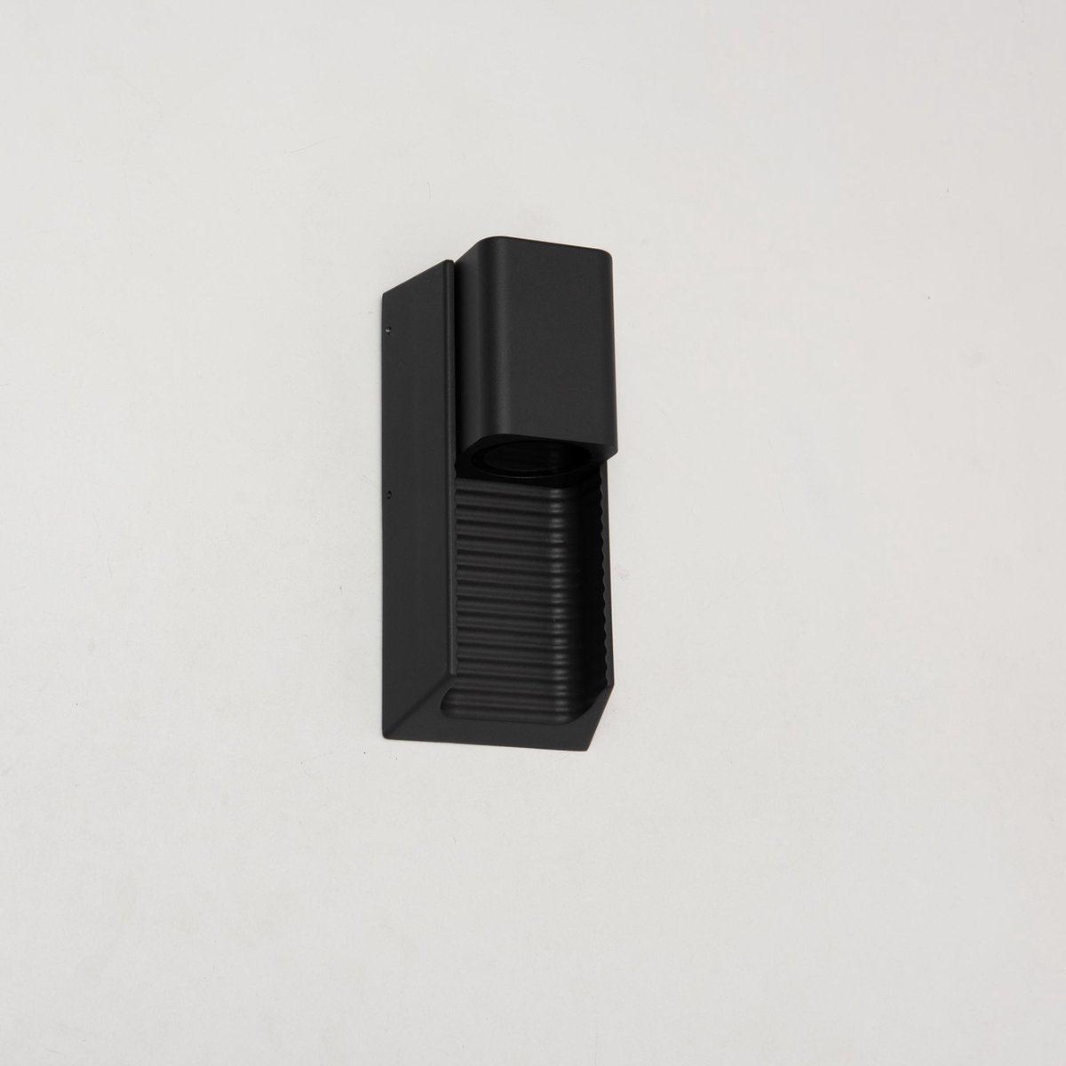 2 pack - LED Muurlamp buiten met GU10 fitting - Strepen - Rimini - IP44 - Antraciet Wandlampen LED.nl