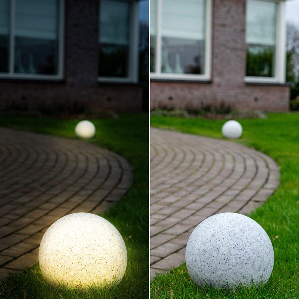 LED Padverlichting Steen 20 cm met sensor - Automatisch aan en uit - IP65 Waterdicht Buitenlampen LED.nl