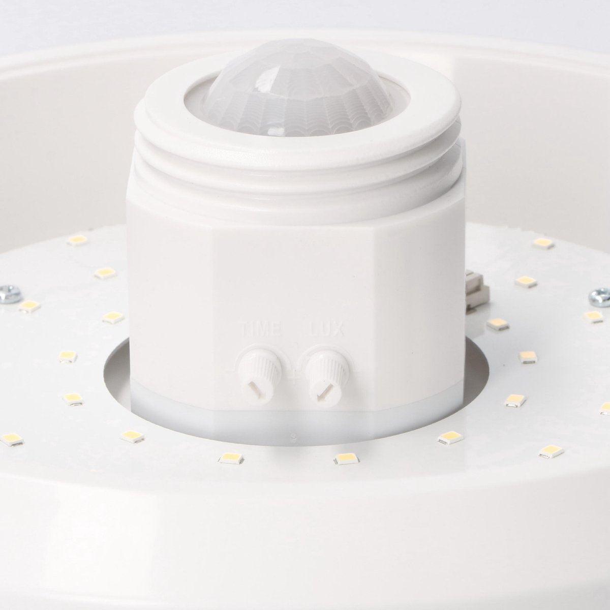 LED Plafondlamp 24 cm met bewegingssensor - Spatwaterdicht - Warm wit Plafondlampen LED.nl