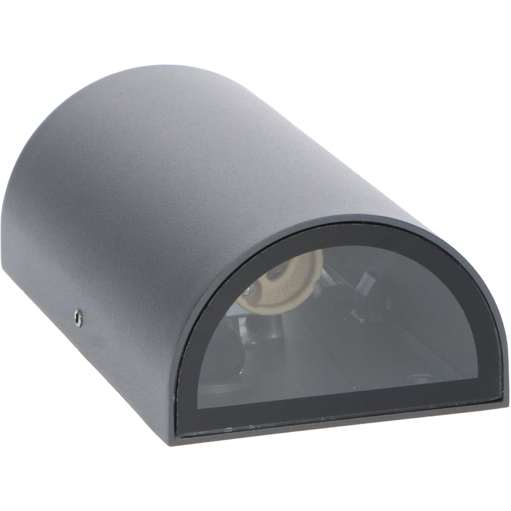 LED's Light LED Muurlamp Buiten - Halve cilinder met 2 lichtpunten - Model Siena - IP44 - Antraciet Wandlampen LED.nl