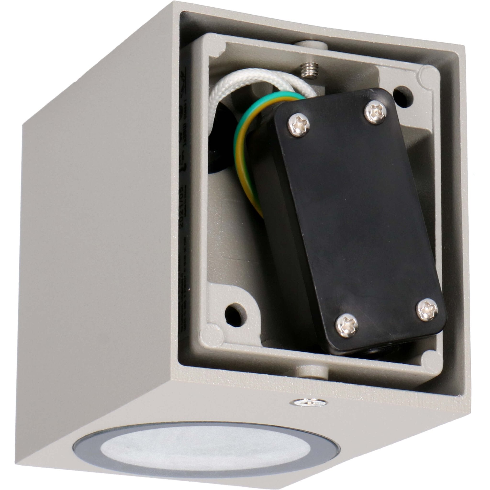 6 pack - LED Wandlamp buiten met GU10 fitting - Rome - Vierkant - IP44 - Grijs Wandlampen LED.nl
