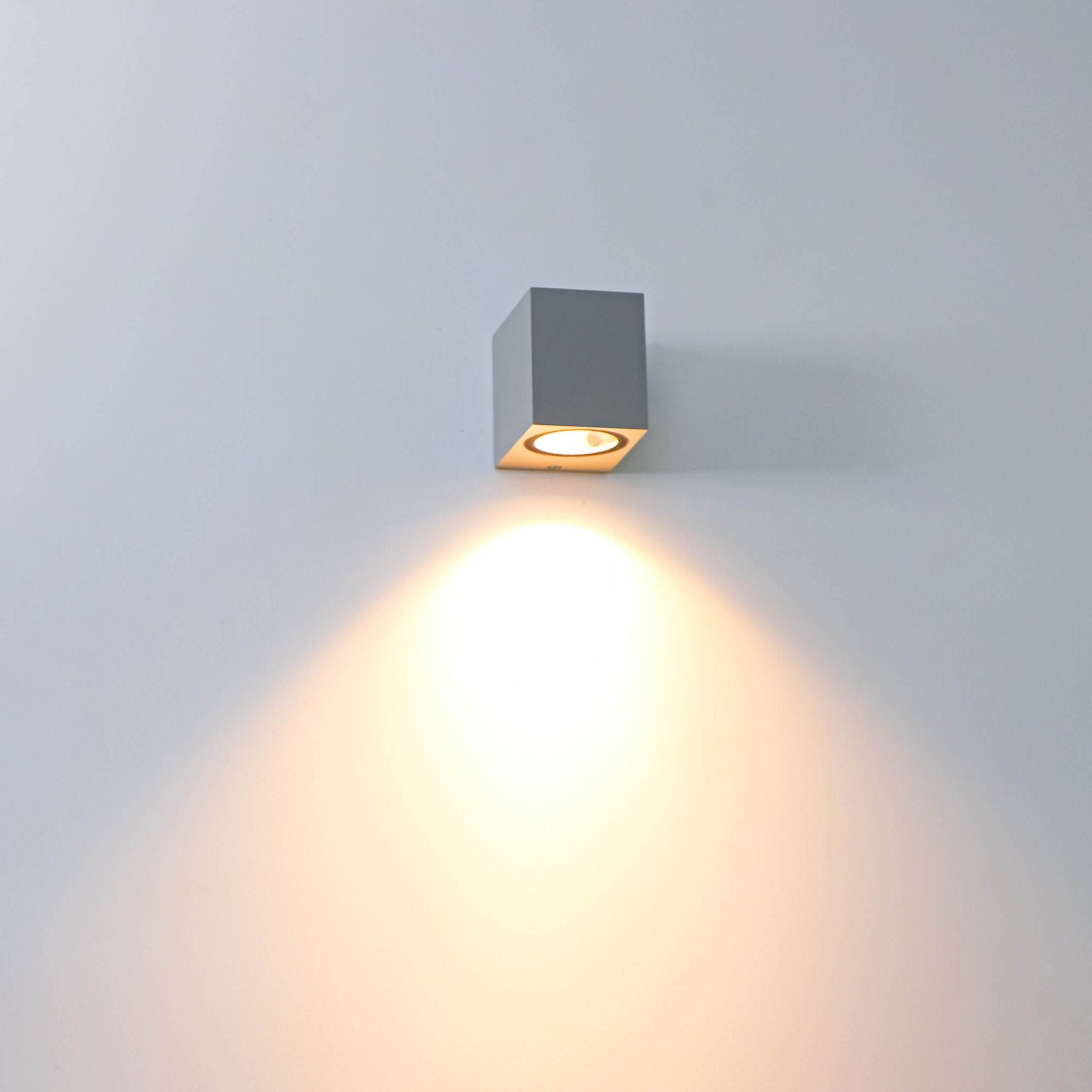 6 pack - LED Wandlamp buiten met GU10 fitting - Rome - Vierkant - IP44 - Grijs Wandlampen LED.nl
