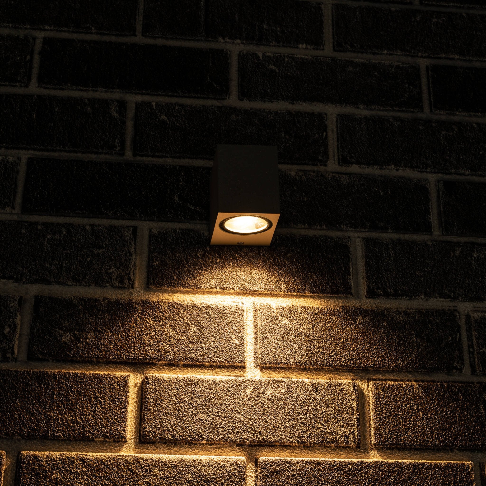 6 pack - LED Wandlamp buiten met GU10 fitting - Rome - Vierkant - IP44 - Grijs Wandlampen LED.nl