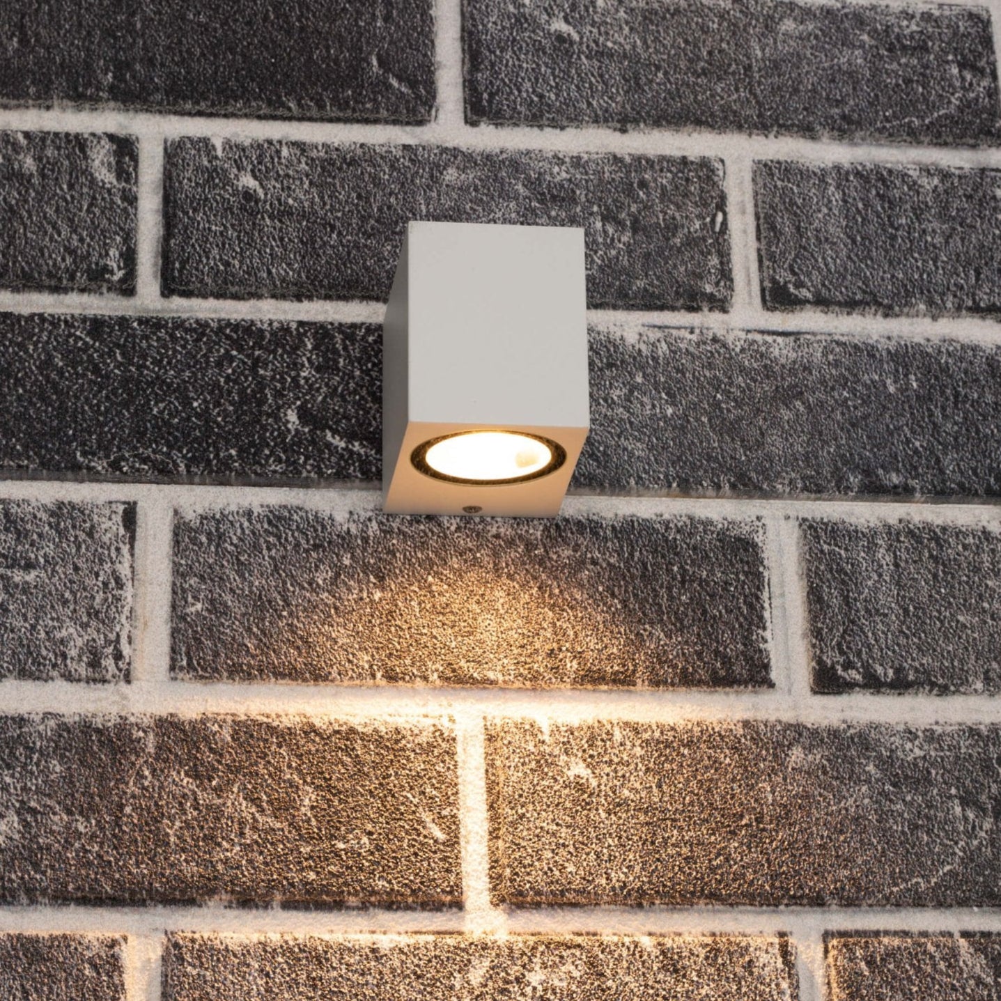 6 pack - LED's Light LED Wandlamp Buiten met GU10 fitting - Vierkant - IP44 - Wit - Model Rome Wandlampen LED.nl