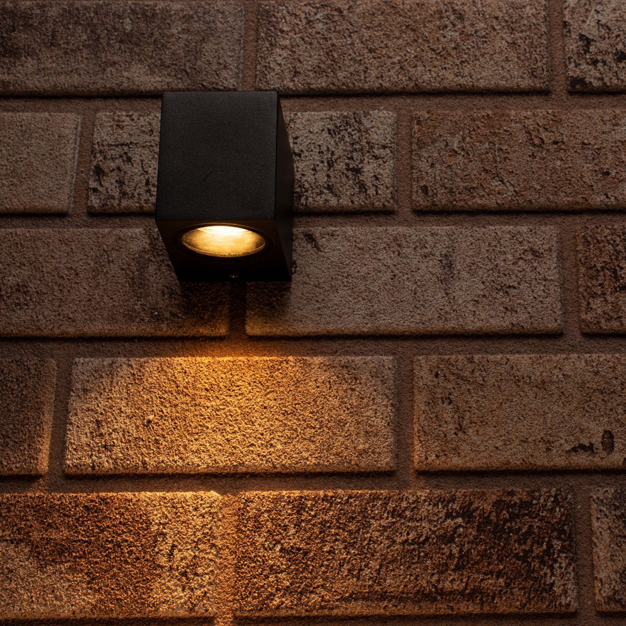 6 pack - LED's Light LED Wandlamp Buiten met GU10 fitting - Vierkant - IP44 - Zwart - Model Rome Wandlampen LED.nl