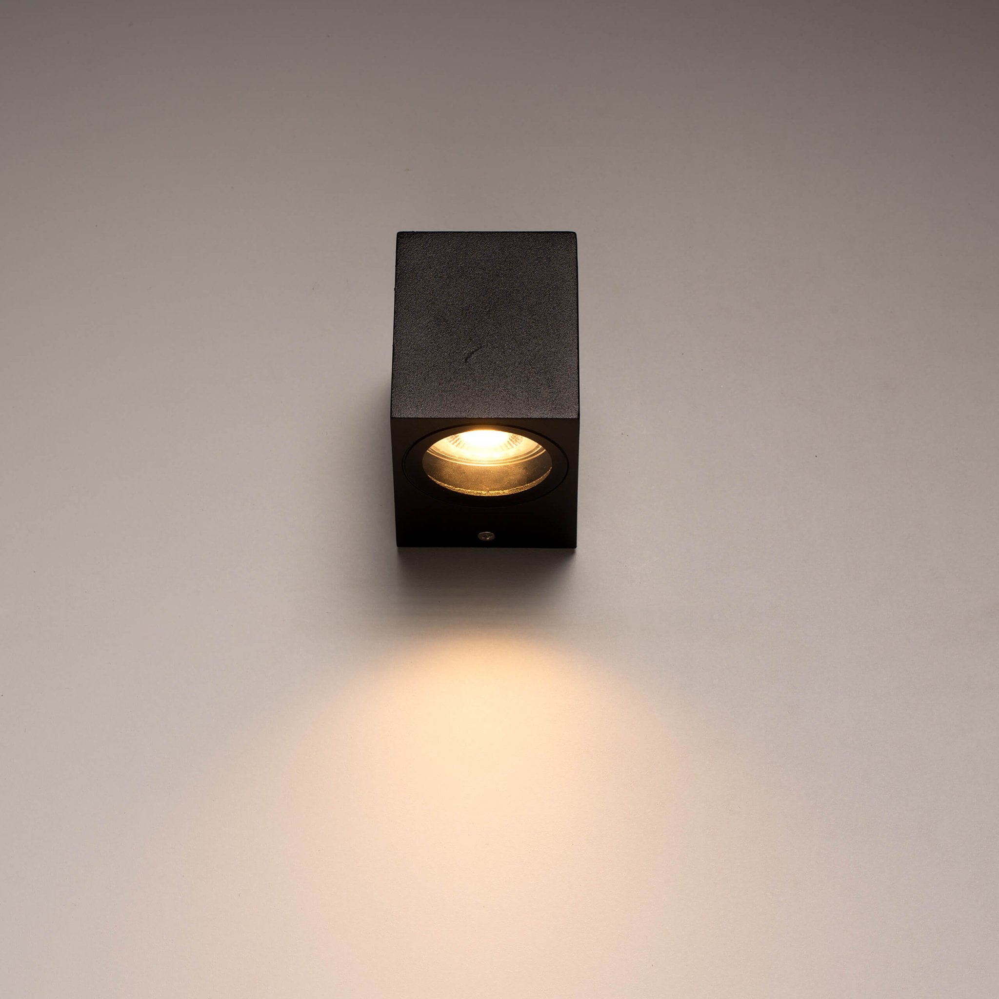 6 pack - LED's Light LED Wandlamp Buiten met GU10 fitting - Vierkant - IP44 - Zwart - Model Rome Wandlampen LED.nl