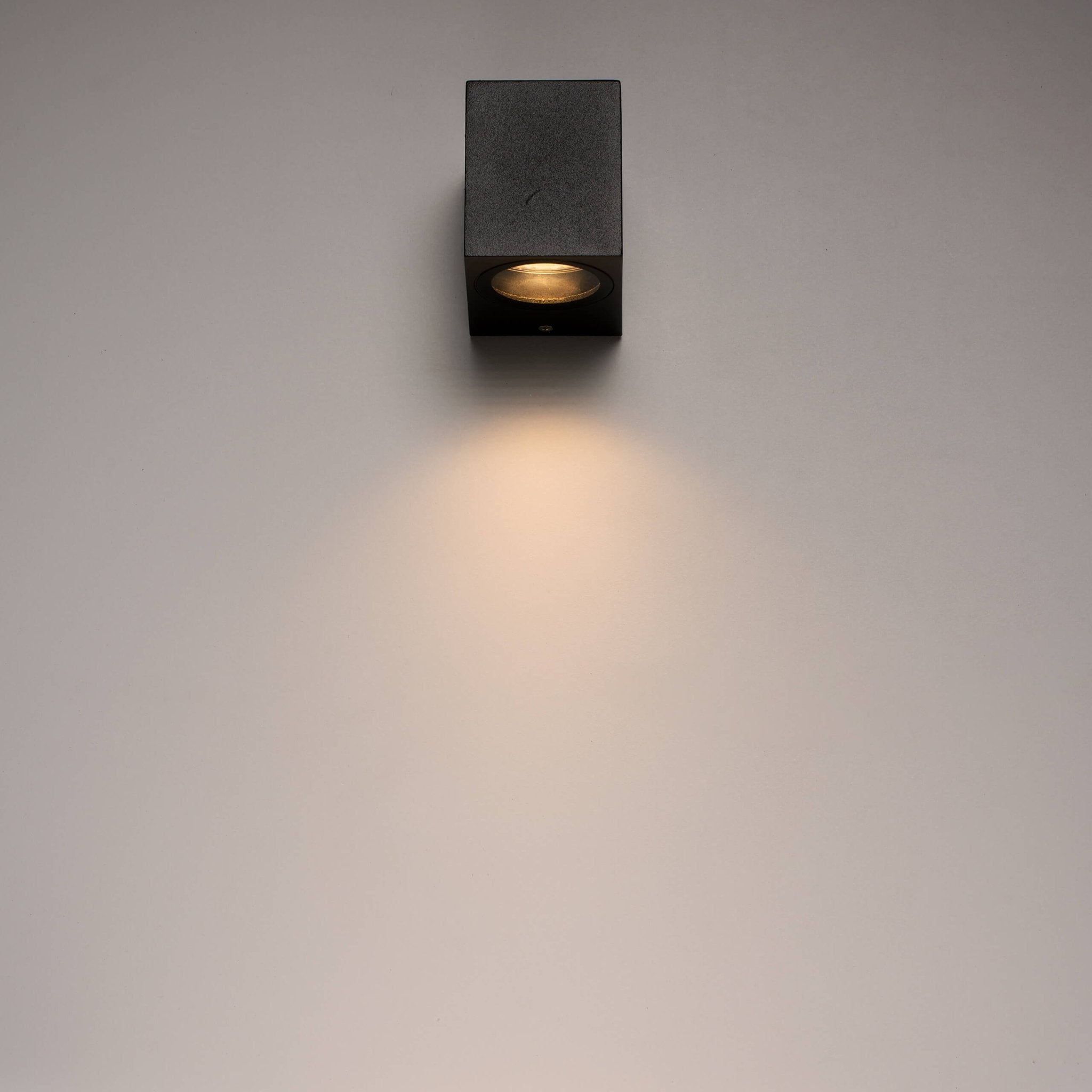 6 pack - LED's Light LED Wandlamp Buiten met GU10 fitting - Vierkant - IP44 - Zwart - Model Rome Wandlampen LED.nl