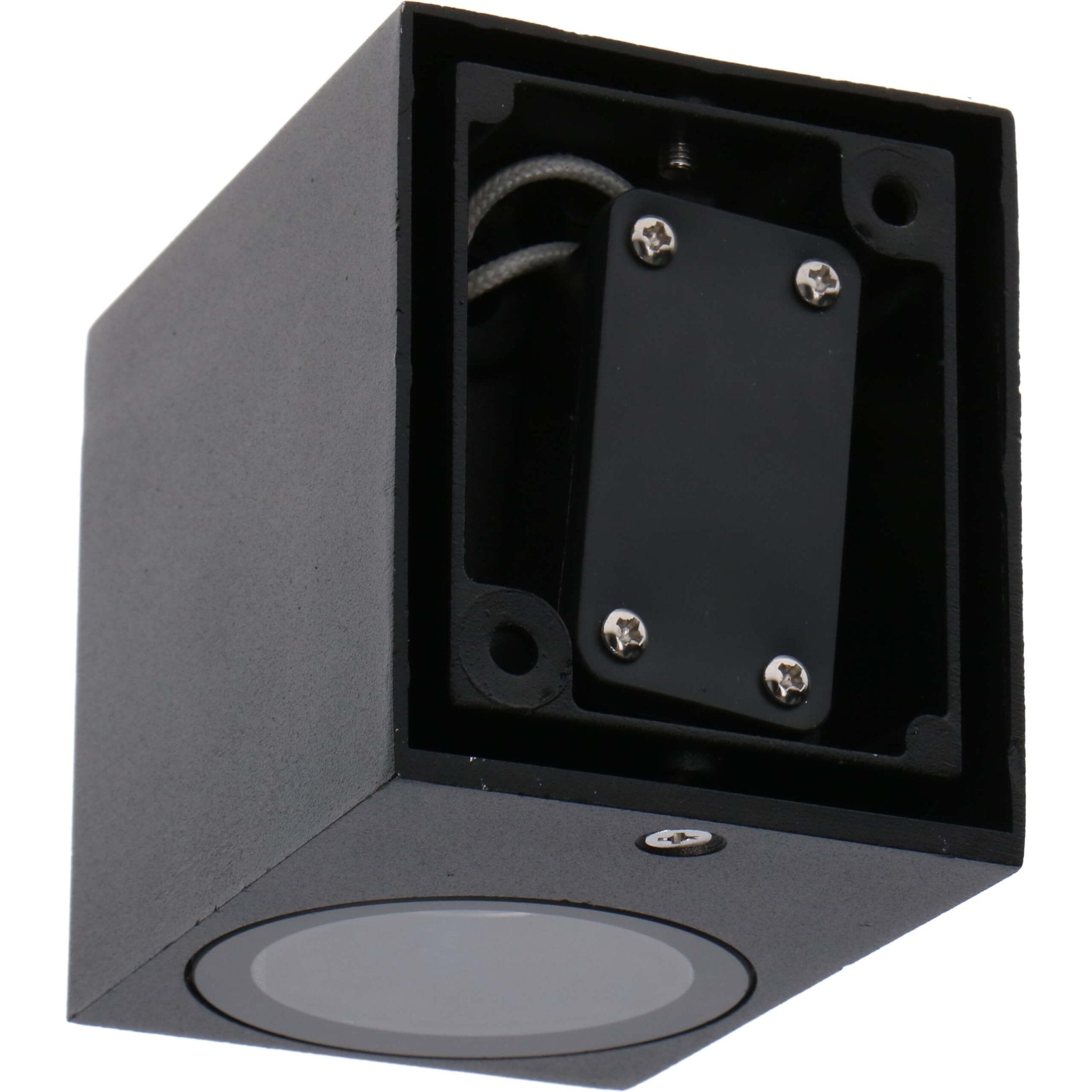 6 pack - LED's Light LED Wandlamp Buiten met GU10 fitting - Vierkant - IP44 - Zwart - Model Rome Wandlampen LED.nl