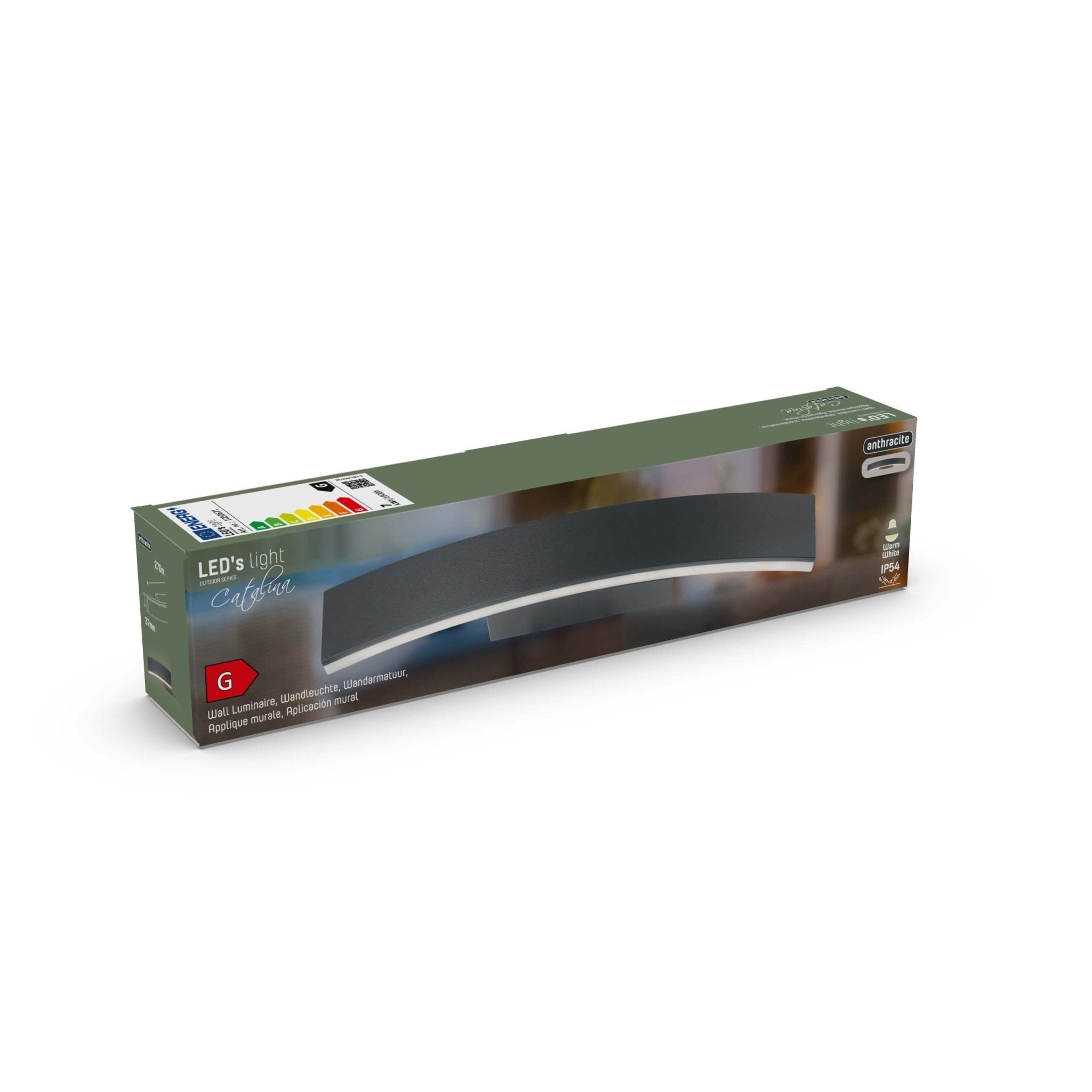 LED's Light Wandlamp Buiten - Model Todi - Draaibaar - Rondom warm wit licht - IP54 - Antraciet Wandlampen LED.nl