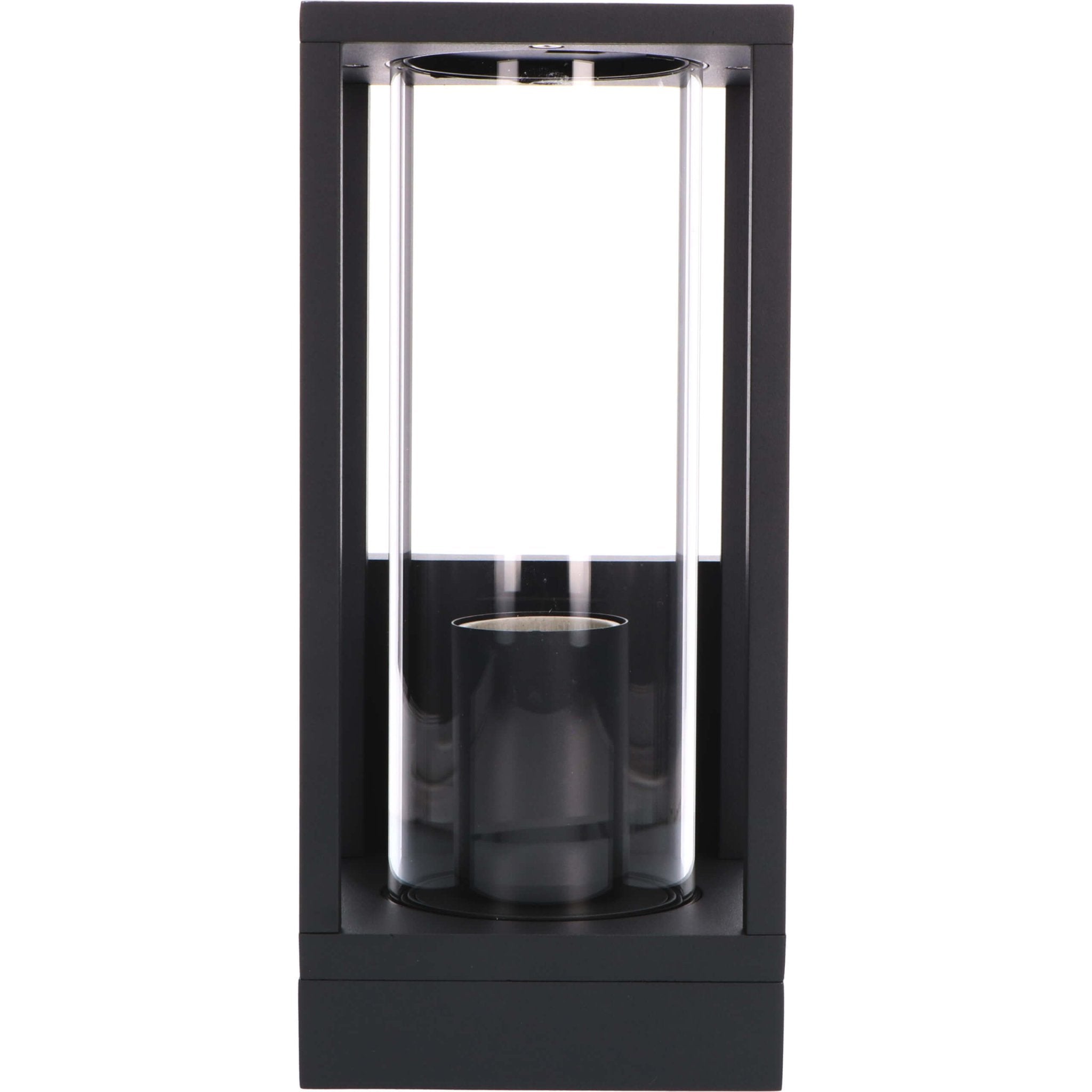 LED's Light LED Wandlamp met glazen ruiten - Rechthoek - E27 fitting - IP44 - Zwart Wandlampen LED.nl