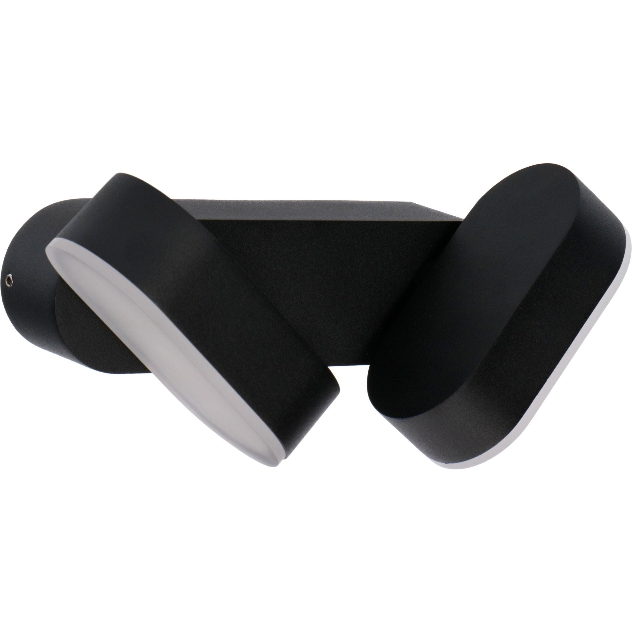 2 pack LED's Light Dubbele LED Buitenlamp - Model Rieti - Warm wit - IP44 waterbestendig - Zwart Wandlampen LED.nl