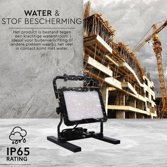 Professionele LED bouwlamp 100W – Rough Service Tested – 5 meter snoer – 9000 lumen – IP65 Bouwlampen LED.nl