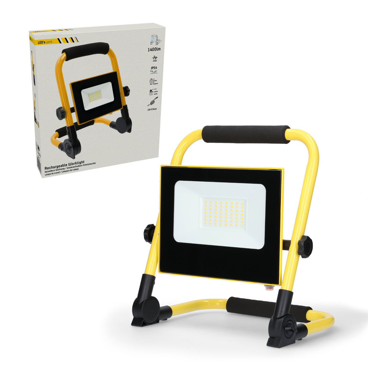 LED's Work Construction Lamp 1400 - Faltbar & Drehbar - Staub- und wasserabweisend - 20W - lidstore.shop