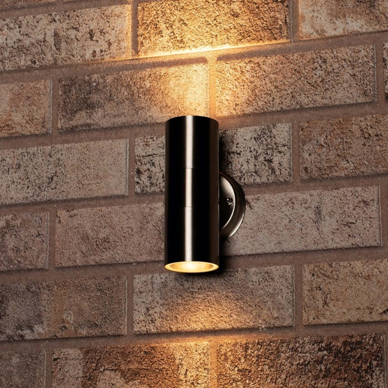 LED's Light RVS LED Muurlamp Buiten - Spot met 2 x GU10 fitting - Model Catania - IP44 - Zilver Spotjes LED.nl