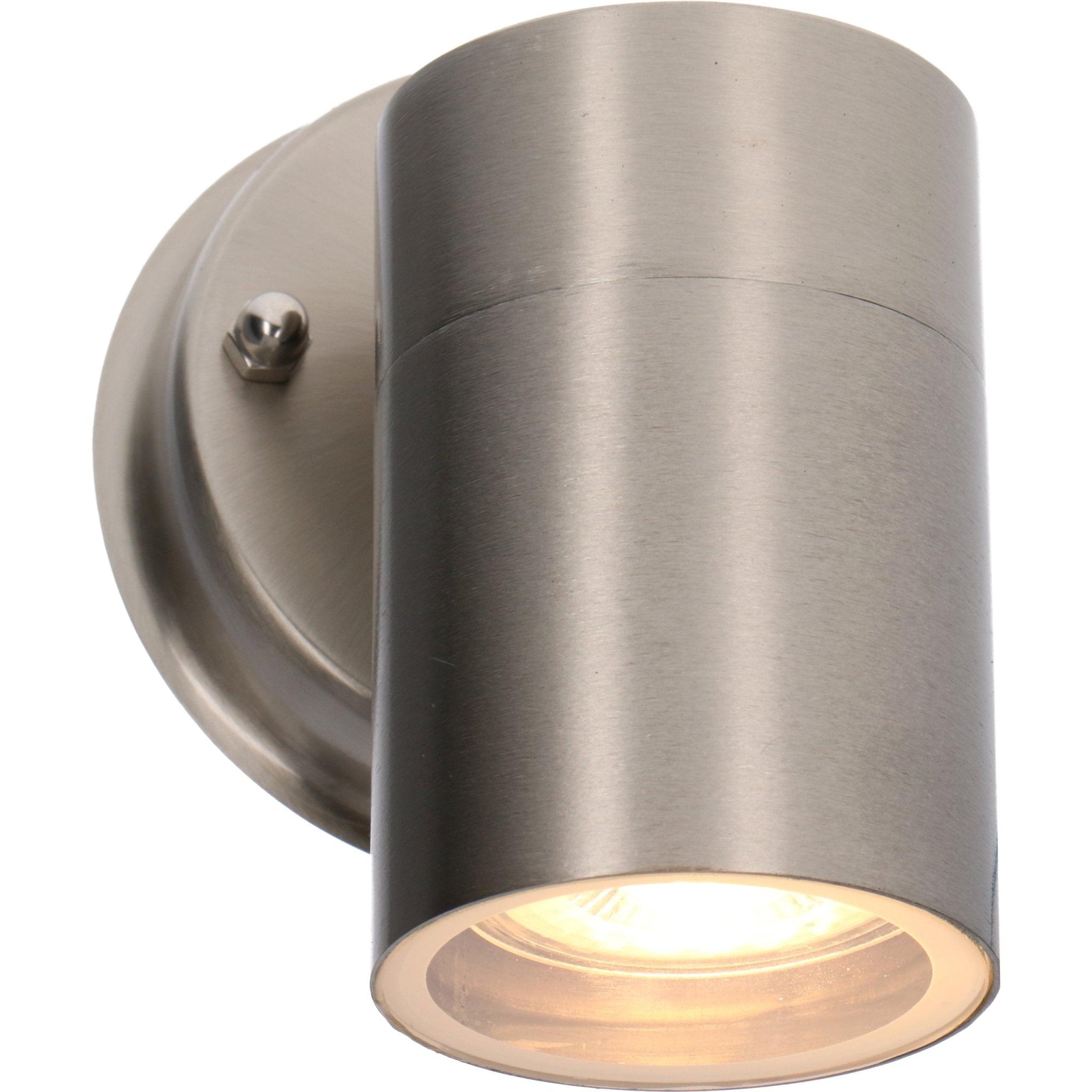 3 pack RVS LED Muurlamp Buiten - Spot met GU10 fitting - Model Monza - IP44 - Zilver Spotjes LED.nl