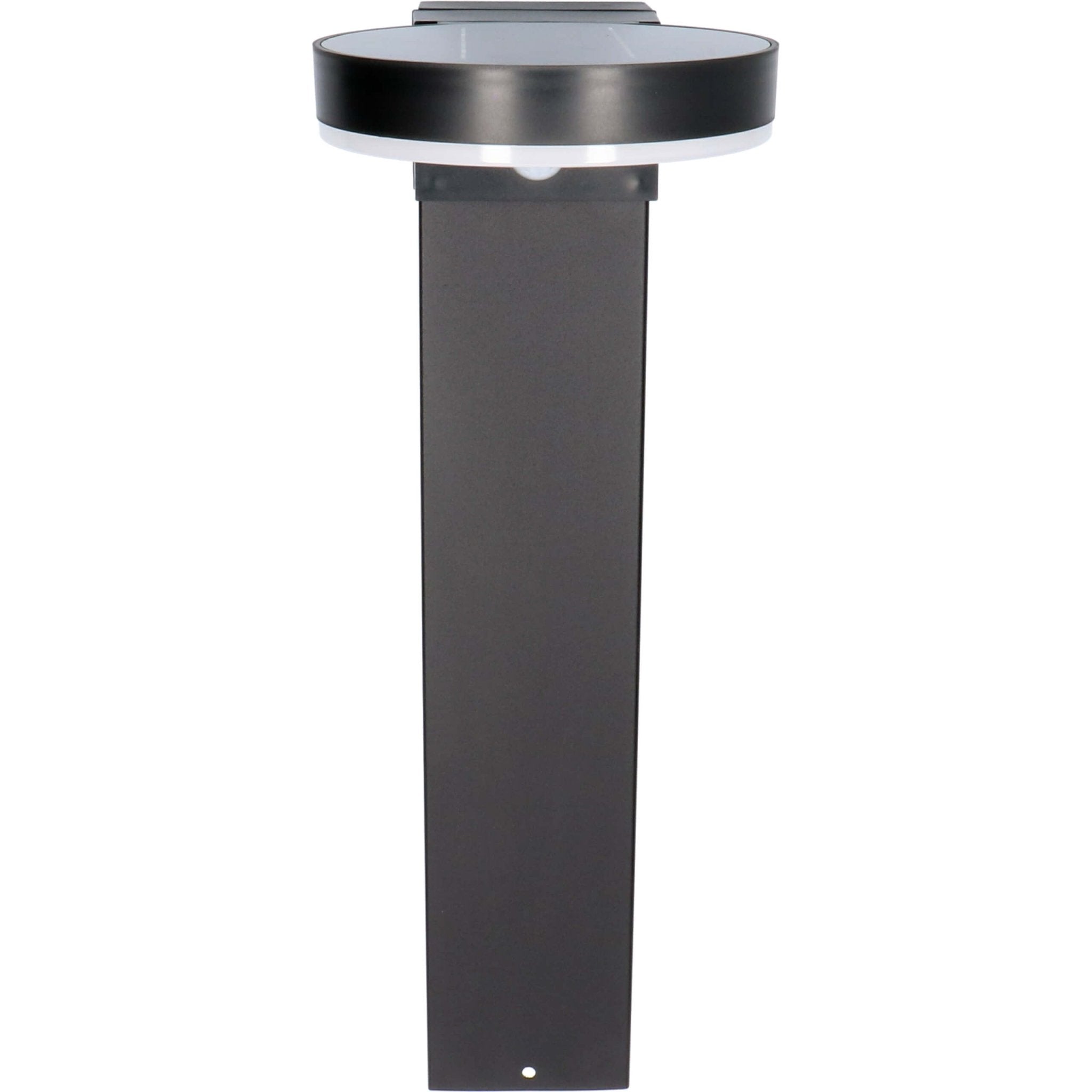 LED's Light RVS Solar LED Tuin Lantaarnpaal met Bewegingssensor - Draadloos - 3 standen - Zwart Lantaarns LED.nl