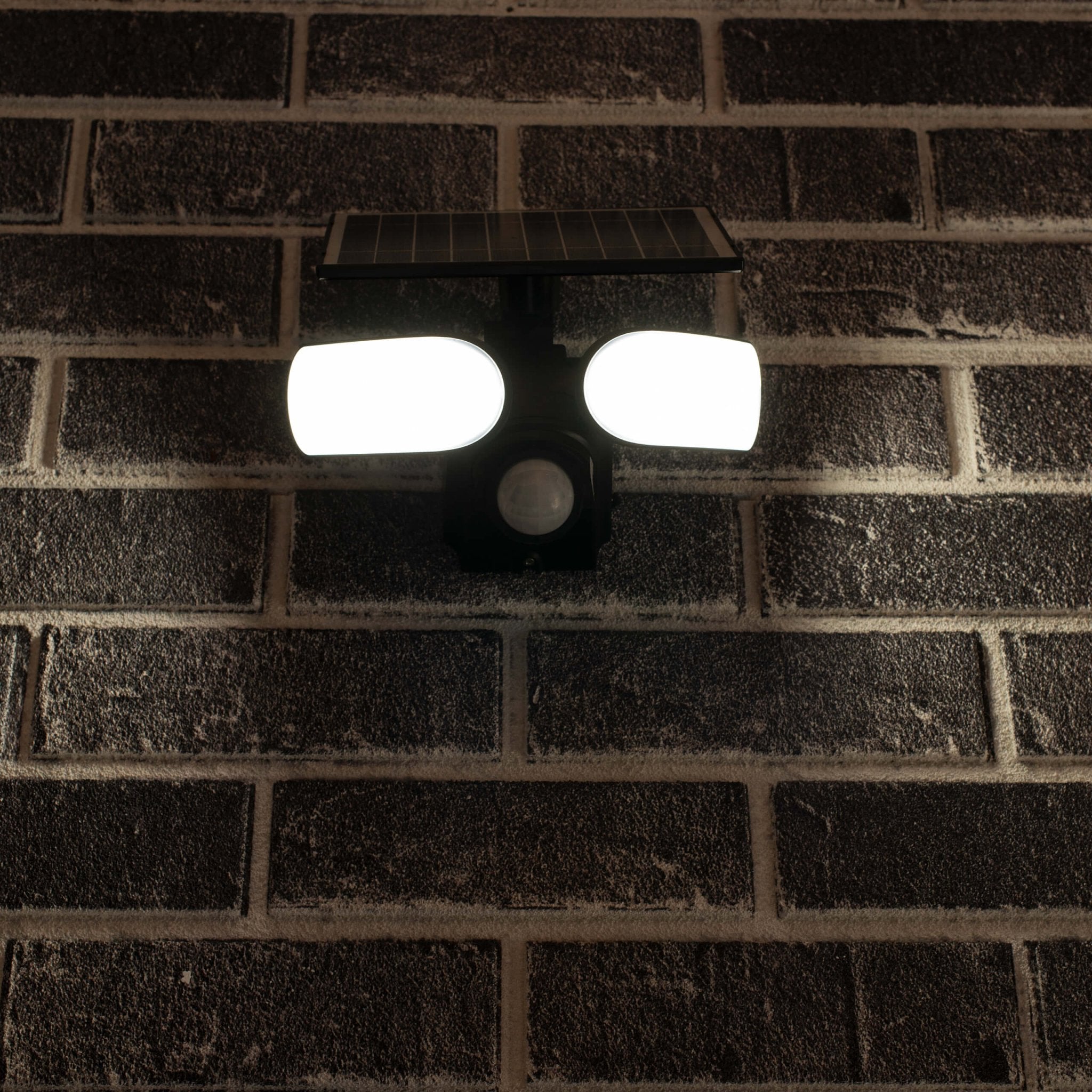 LED's Light Solar LED Buitenlamp met Bewegingssensor - 2 lichts - Automatisch aan/uit - Afneembaar paneel - Zwart Buitenlampen LED.nl