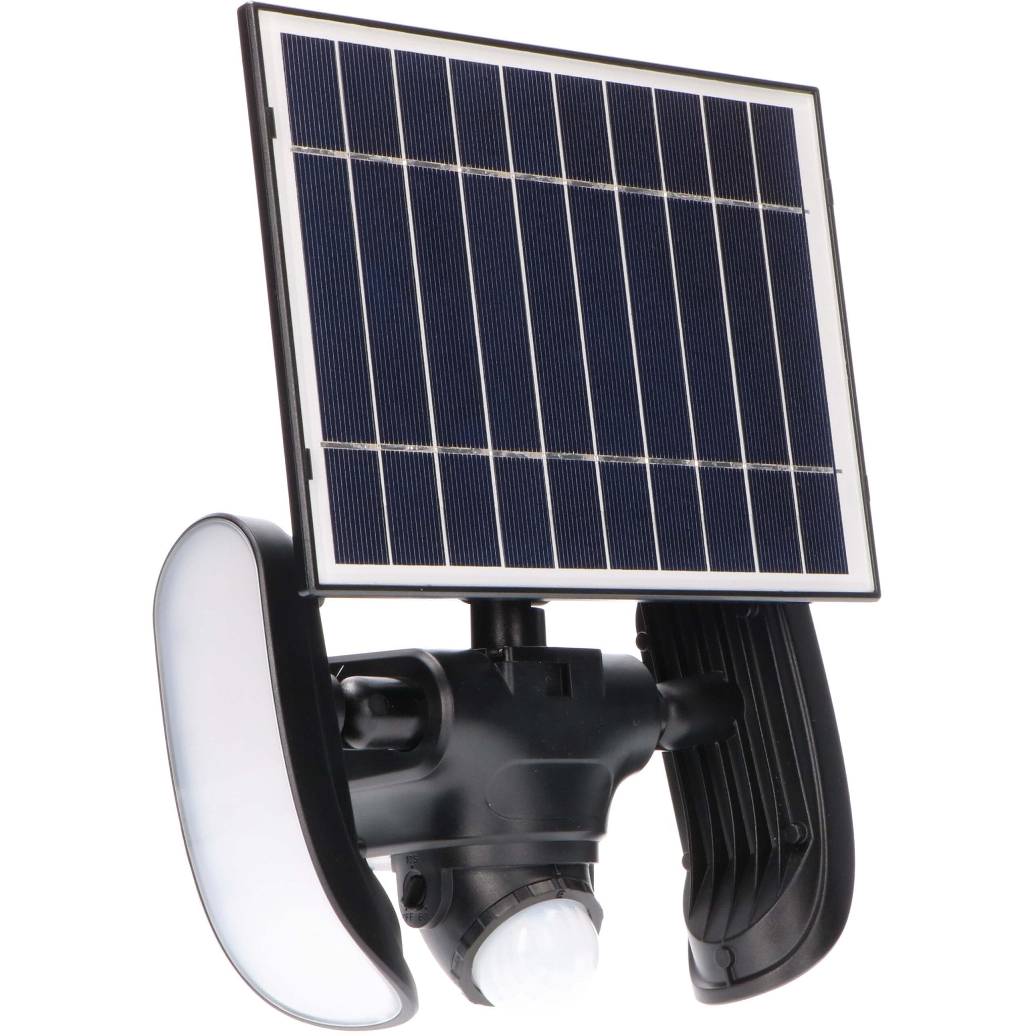 LED's Light Solar LED Buitenlamp met Bewegingssensor - 2 lichts - Automatisch aan/uit - Afneembaar paneel - Zwart Buitenlampen LED.nl