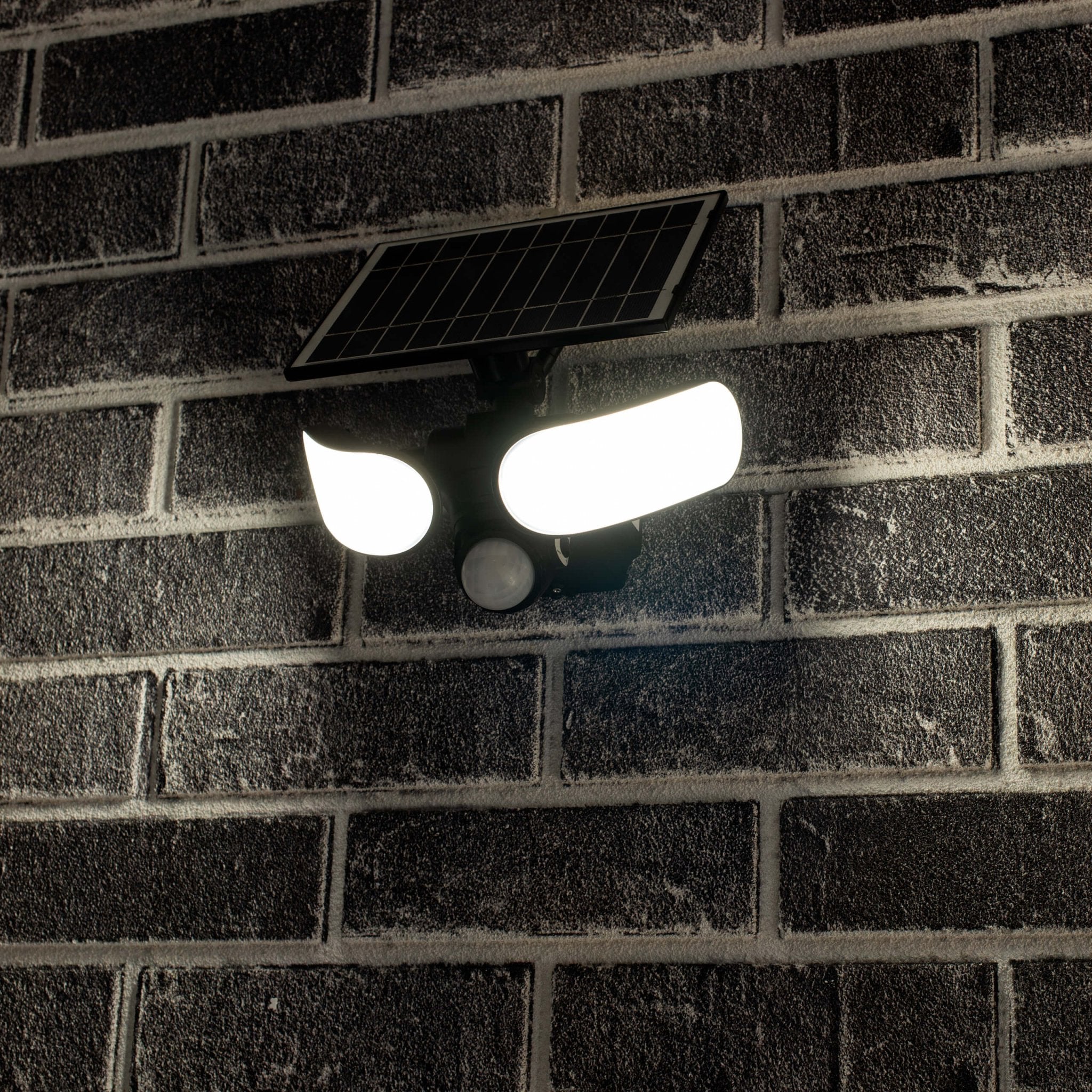 LED's Light Solar LED Buitenlamp met Bewegingssensor - 2 lichts - Automatisch aan/uit - Afneembaar paneel - Zwart Buitenlampen LED.nl