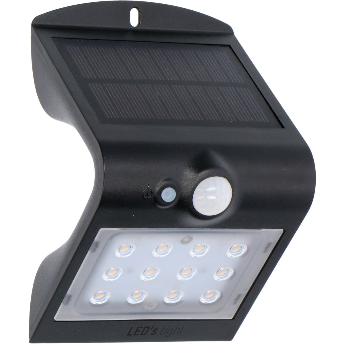 LED's Light Solar LED Außenlampe mit Bewegungsmelder 220 - 3 Leuchtmodi - Automatisches An/Aus - Schwarz - lidstore.shop