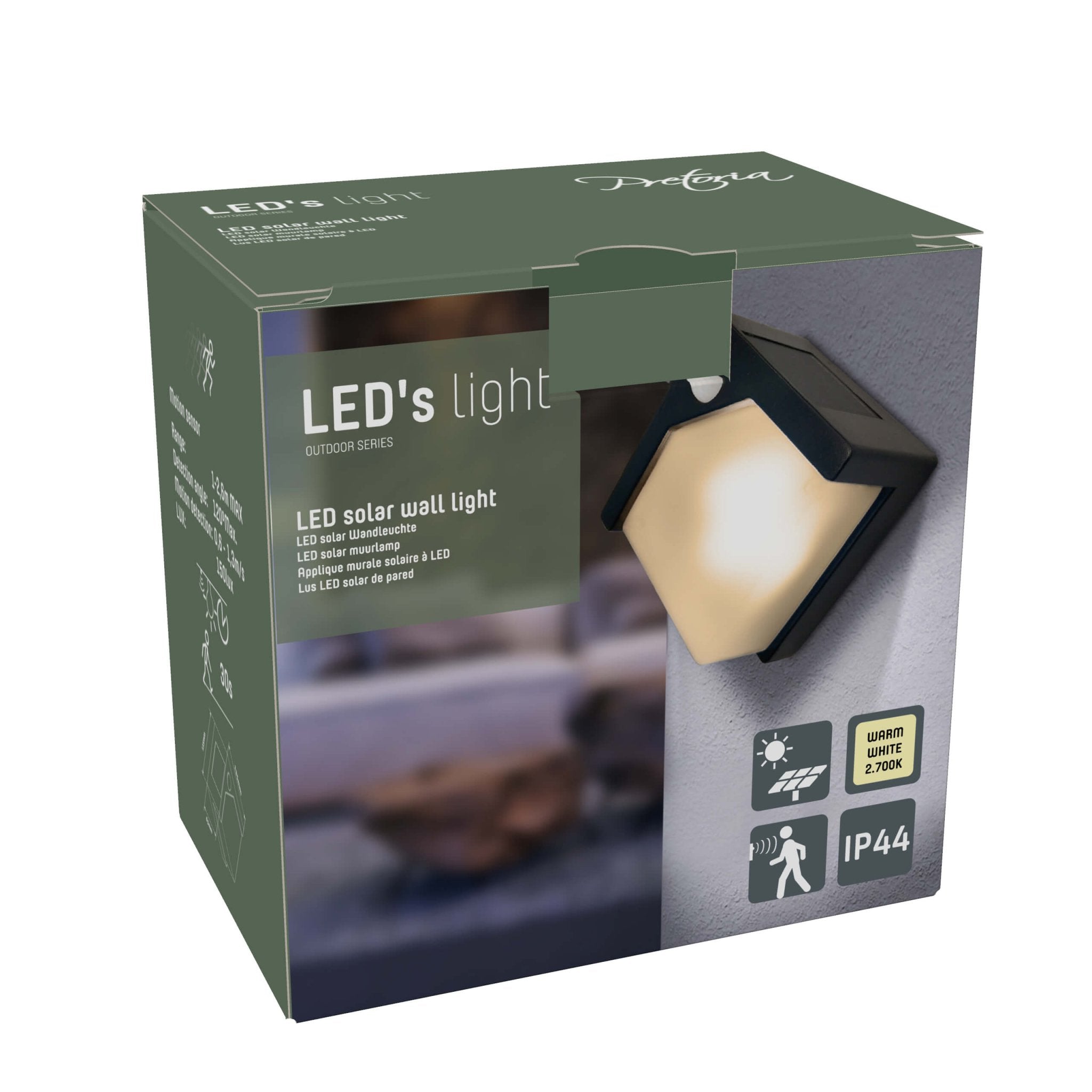 LED's Light Solar LED Buitenlamp met Bewegingssensor - Draadloos op zonne-energie - Zwart - IP44 Buitenlampen LED.nl